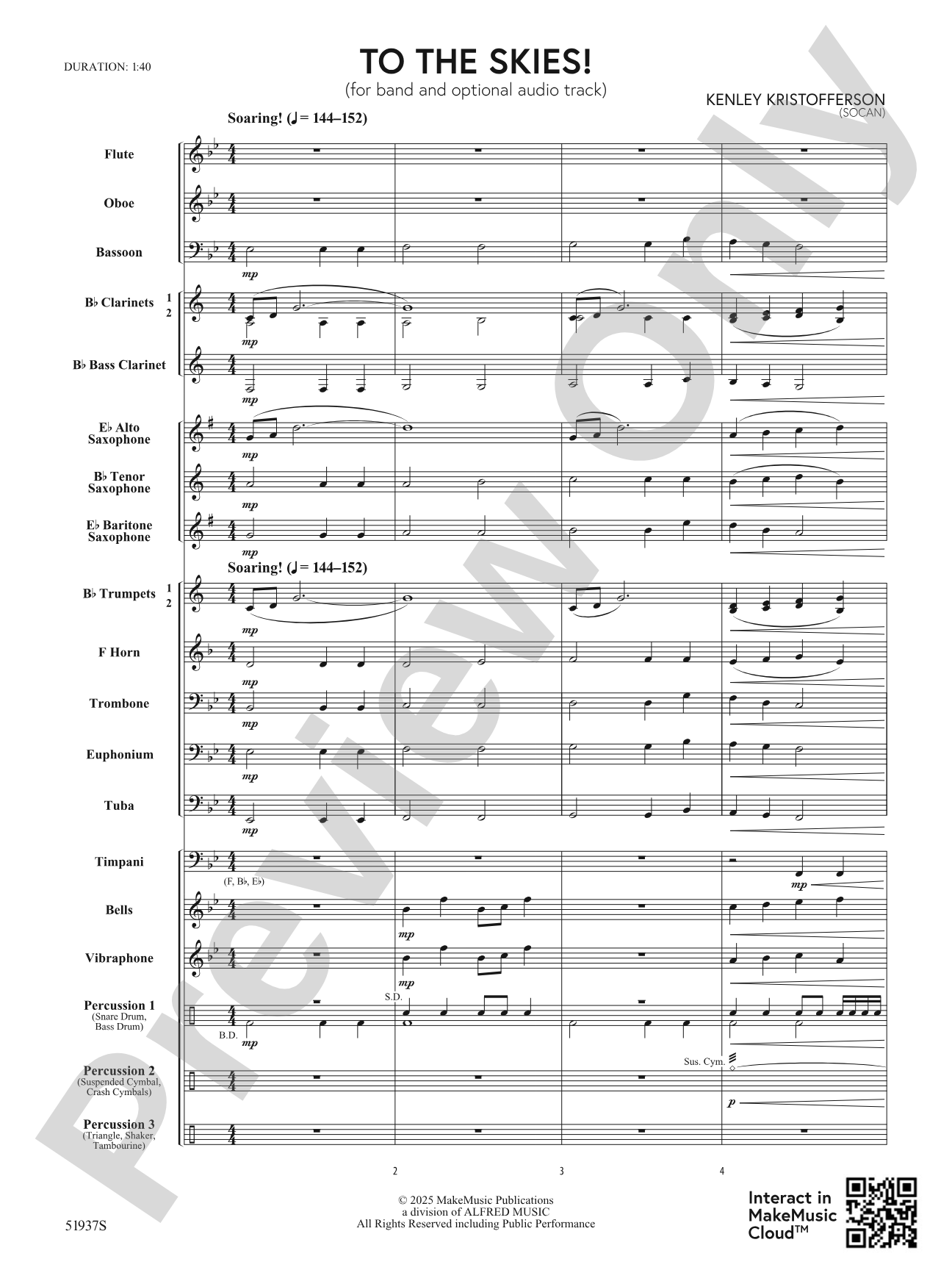 To the Skies!: Concert Band Conductor Score & Parts