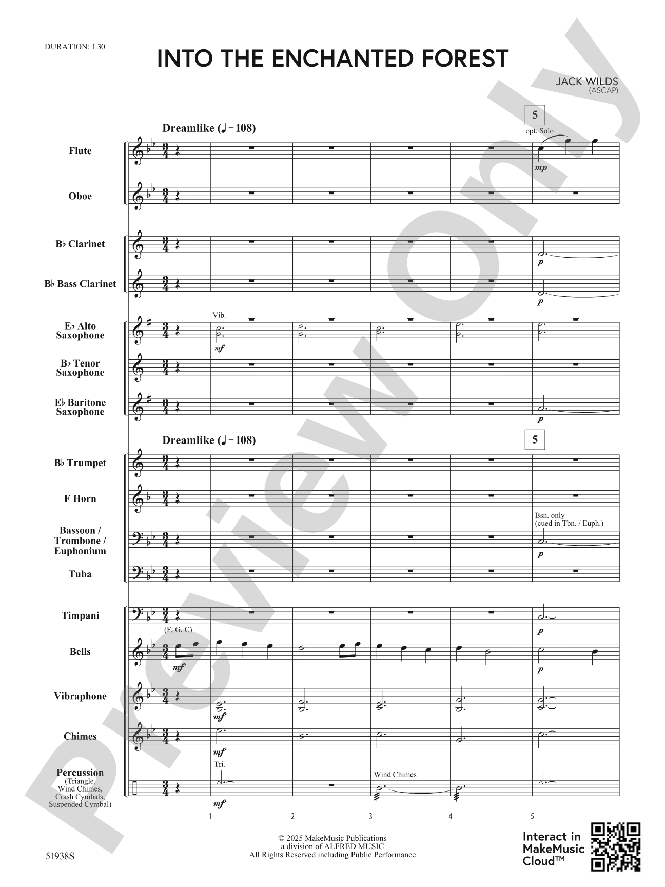 Into the Enchanted Forest: Concert Band Conductor Score & Parts