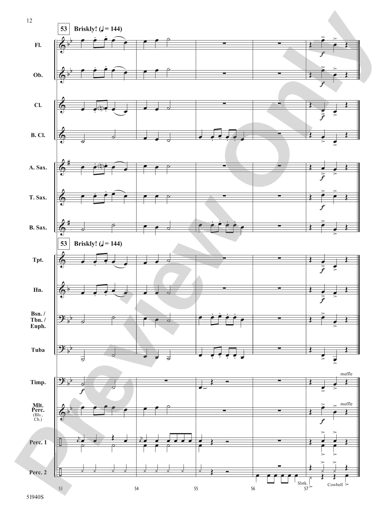 Jingle Cowbells: Concert Band Conductor Score & Parts