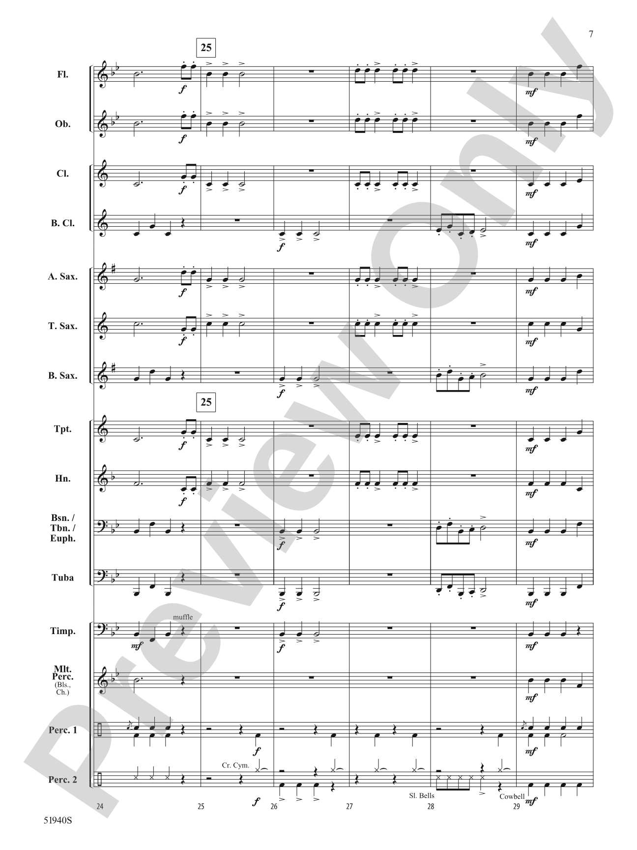 Jingle Cowbells: Concert Band Conductor Score & Parts