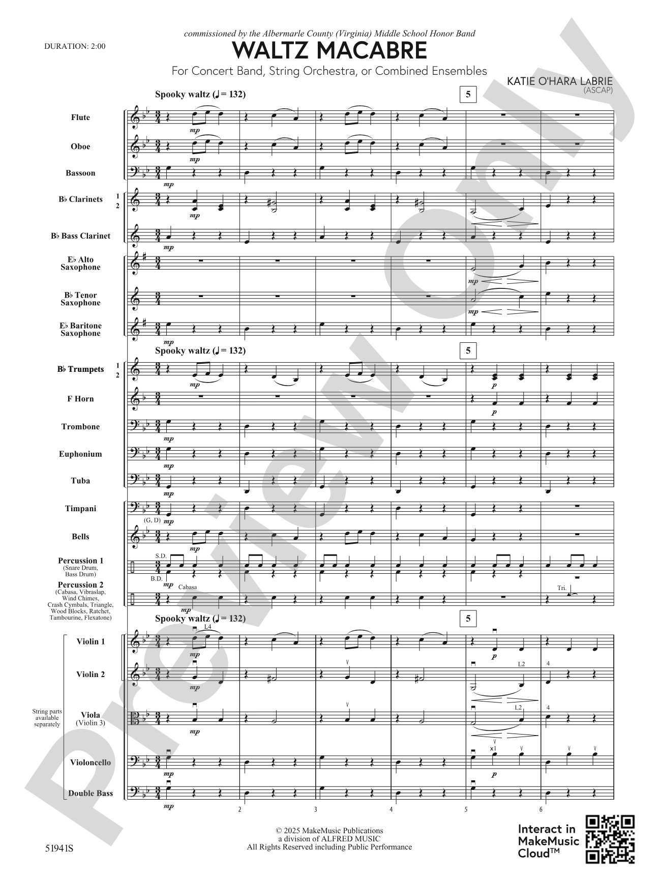 Waltz Macabre: Score