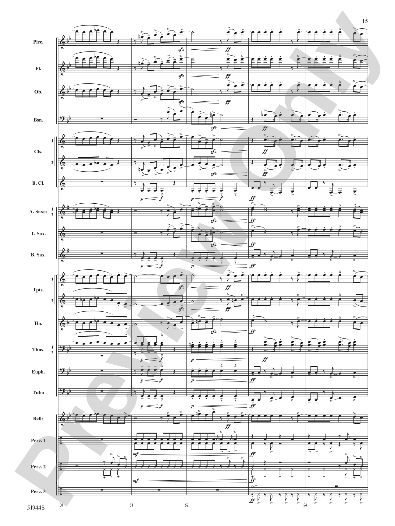Rizz: Concert Band Conductor Score & Parts