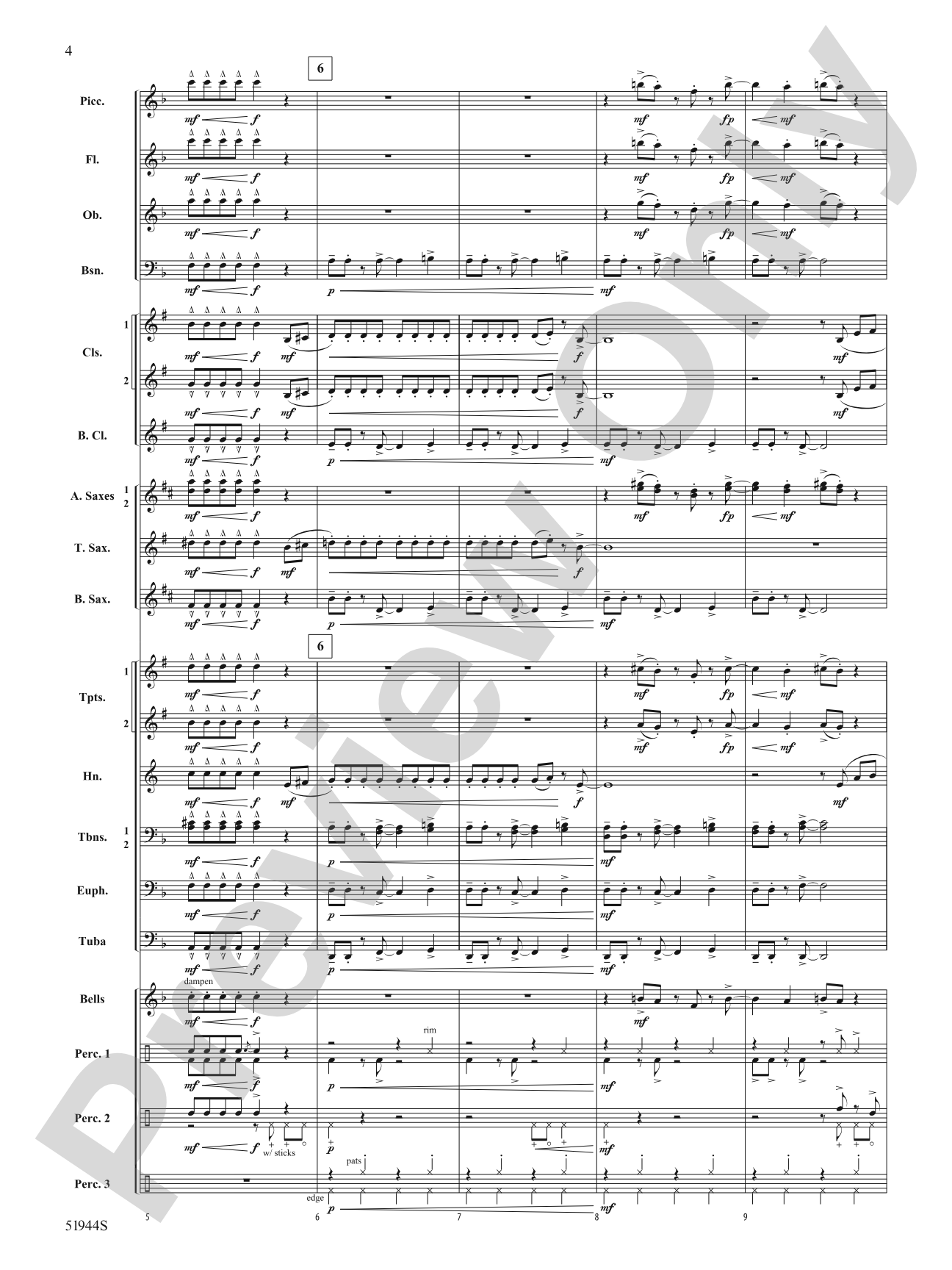 Rizz: Concert Band Conductor Score & Parts