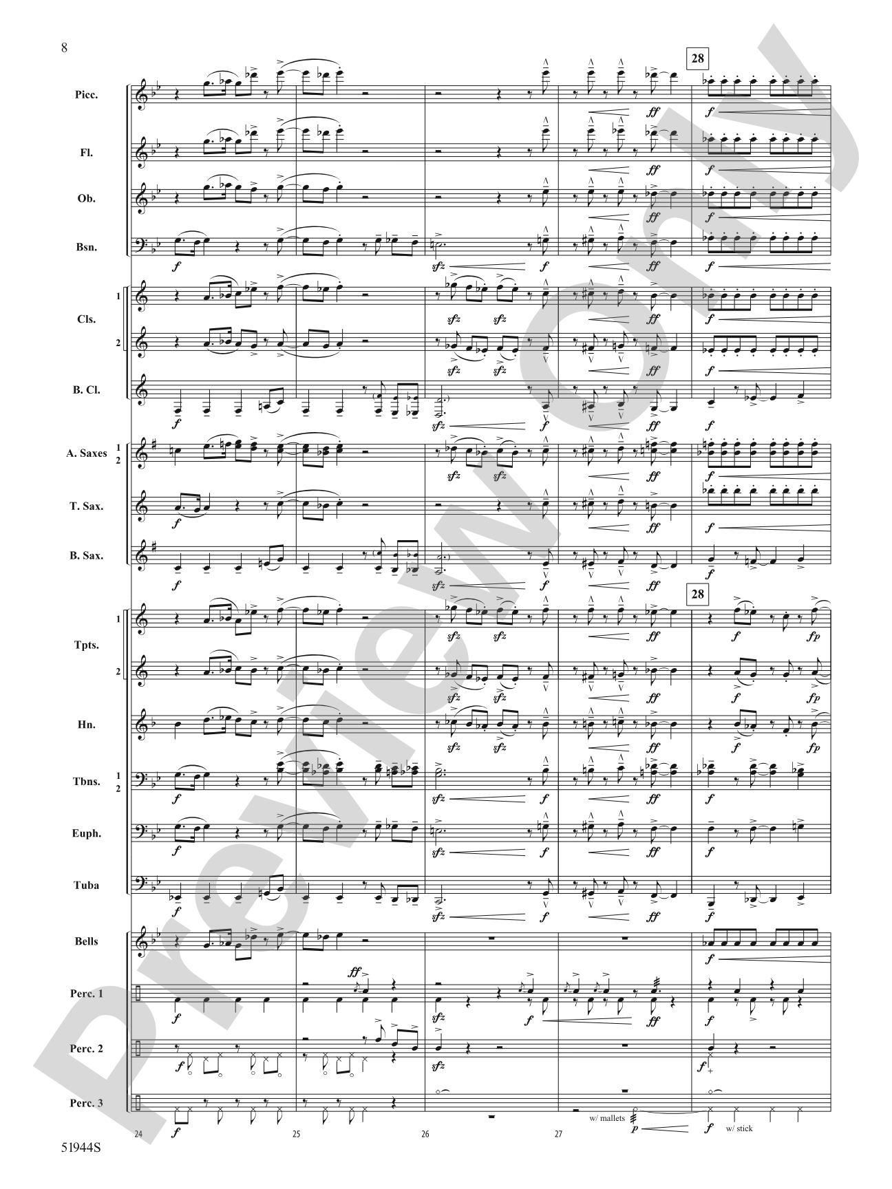 Rizz: Concert Band Conductor Score & Parts