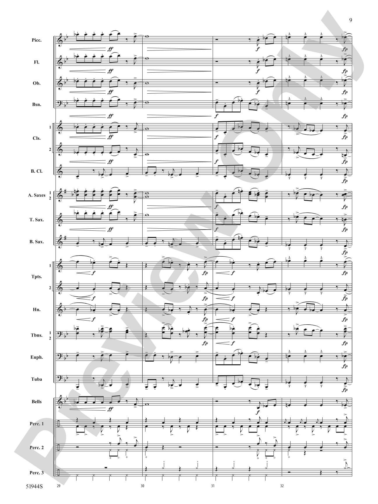 Rizz: Concert Band Conductor Score & Parts