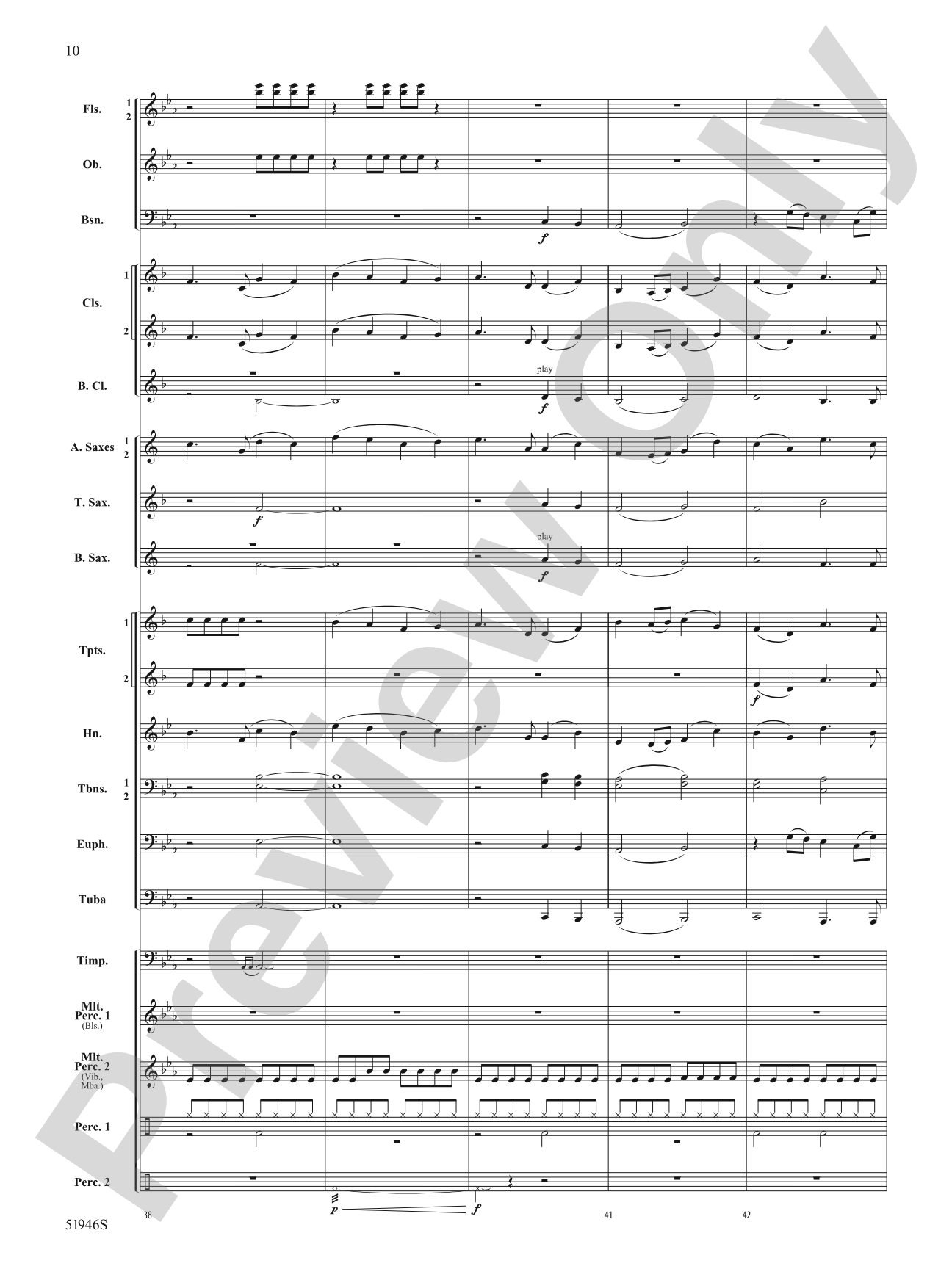 Ocean Blue: Concert Band Conductor Score & Parts