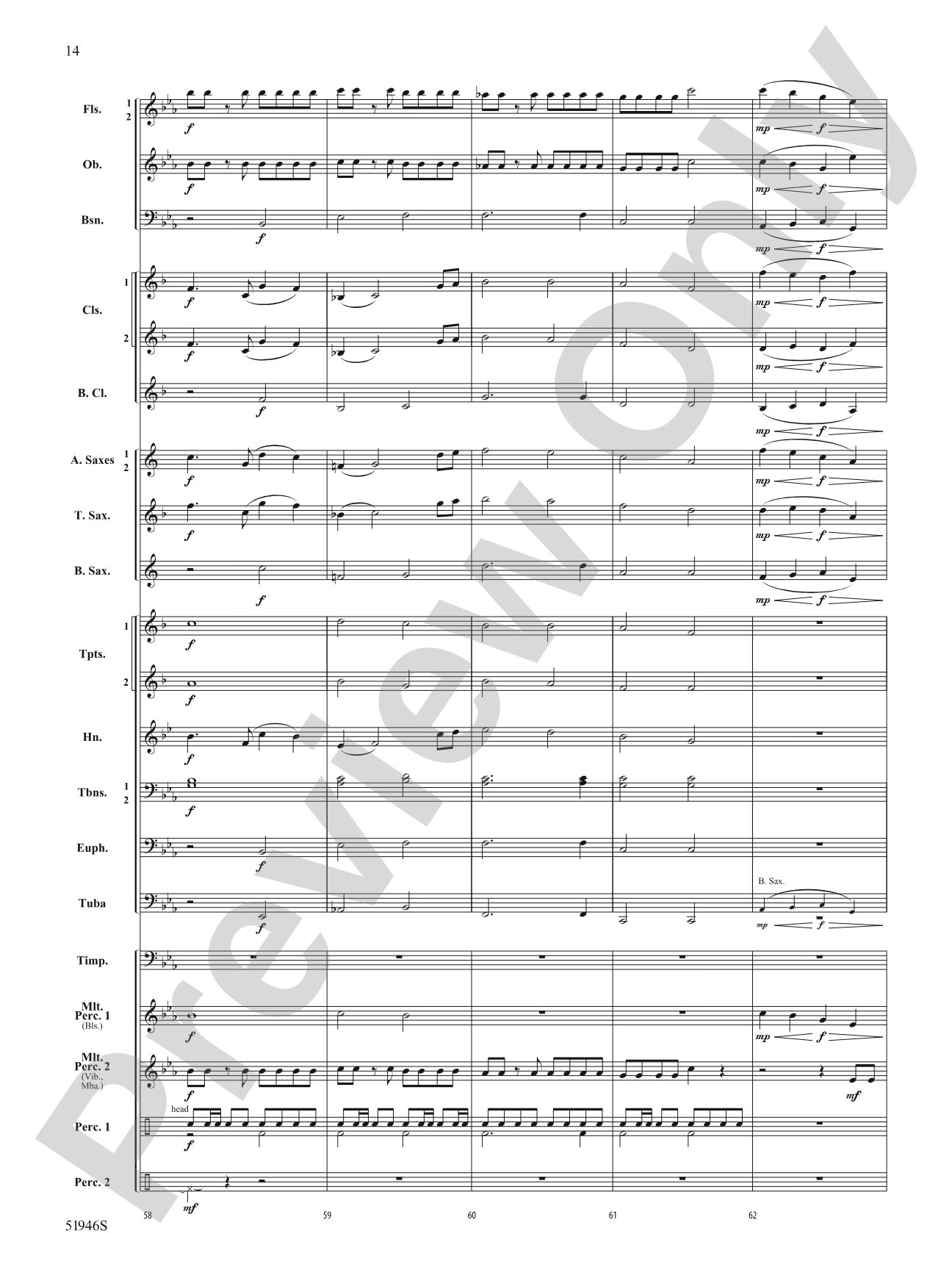 Ocean Blue: Concert Band Conductor Score & Parts