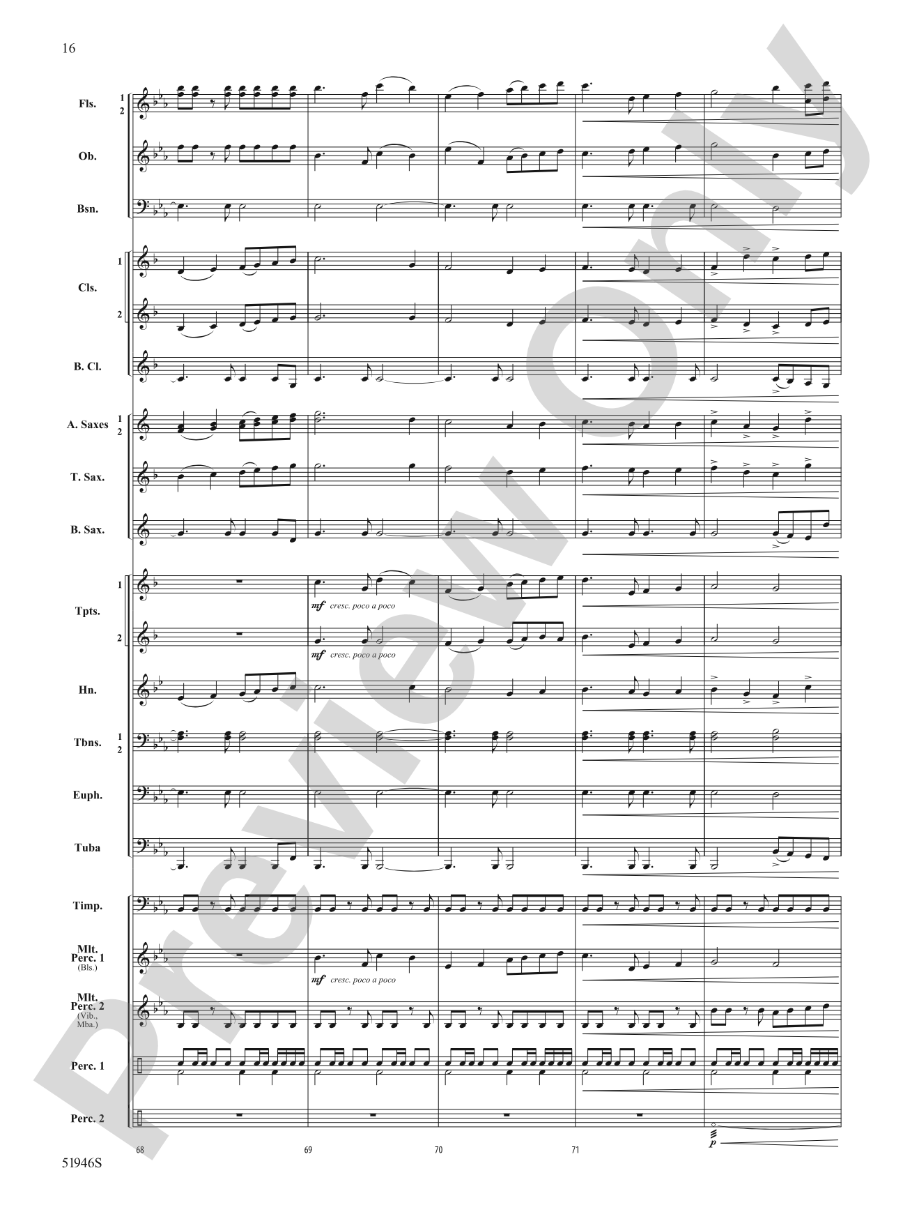Ocean Blue: Concert Band Conductor Score & Parts