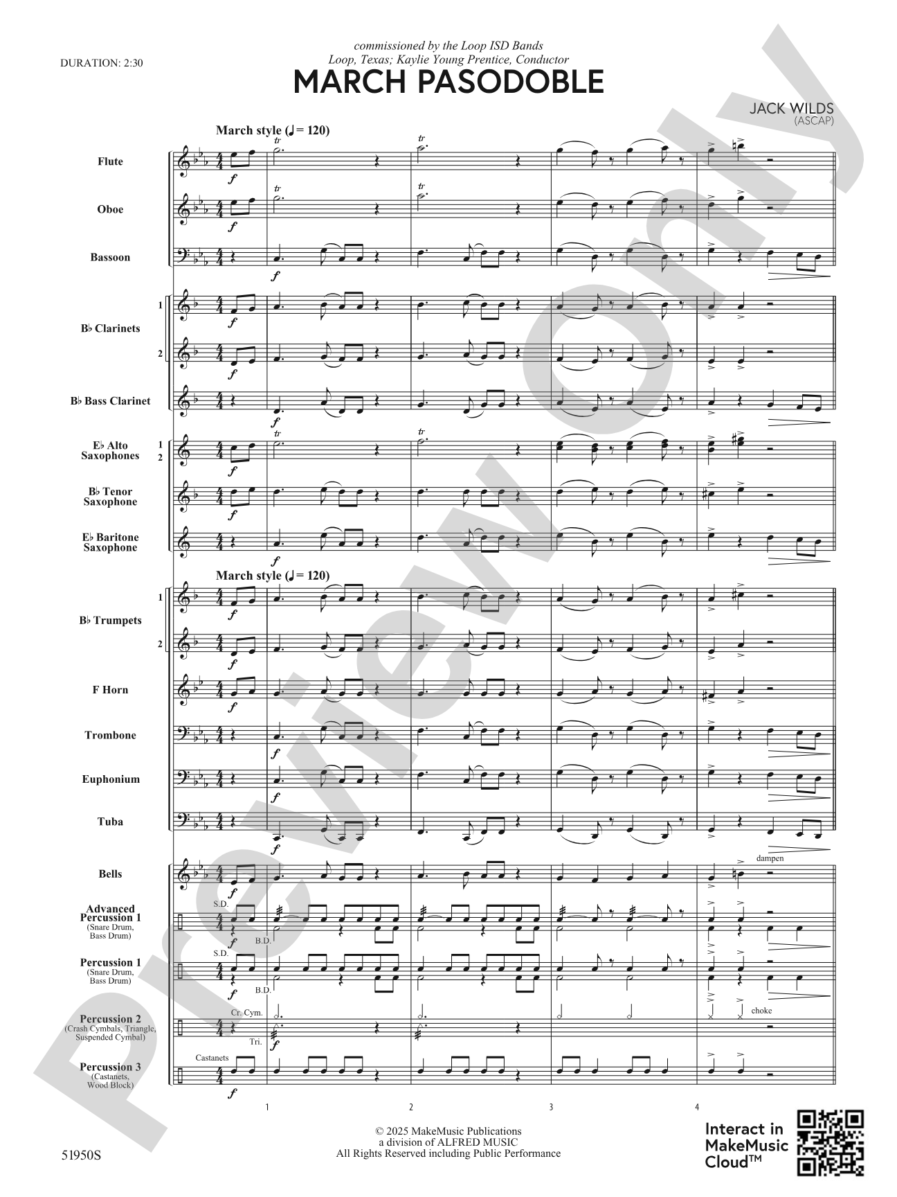 March Pasodoble: Concert Band Conductor Score & Parts