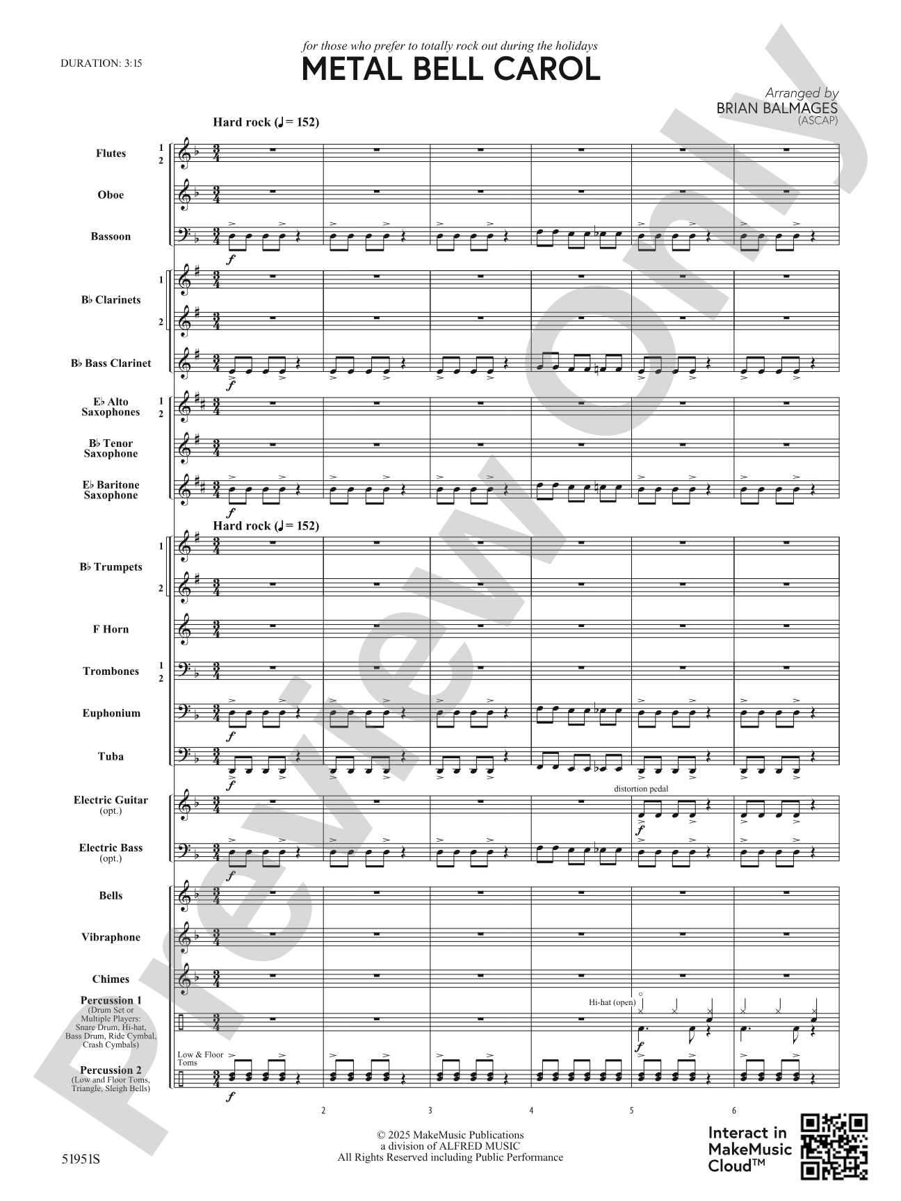 Metal Bell Carol: Score