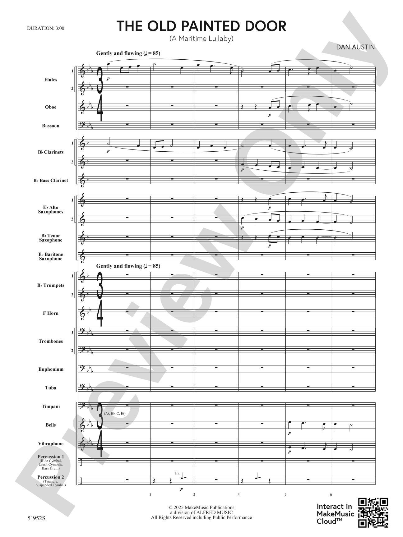 The Old Painted Door: Concert Band Conductor Score & Parts