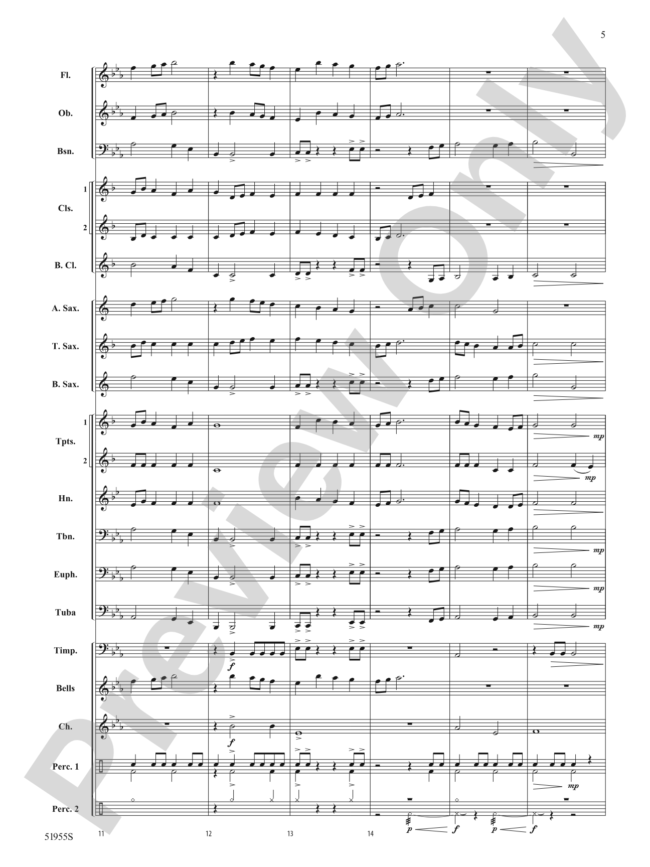 Fanfare for the Fearless: Score