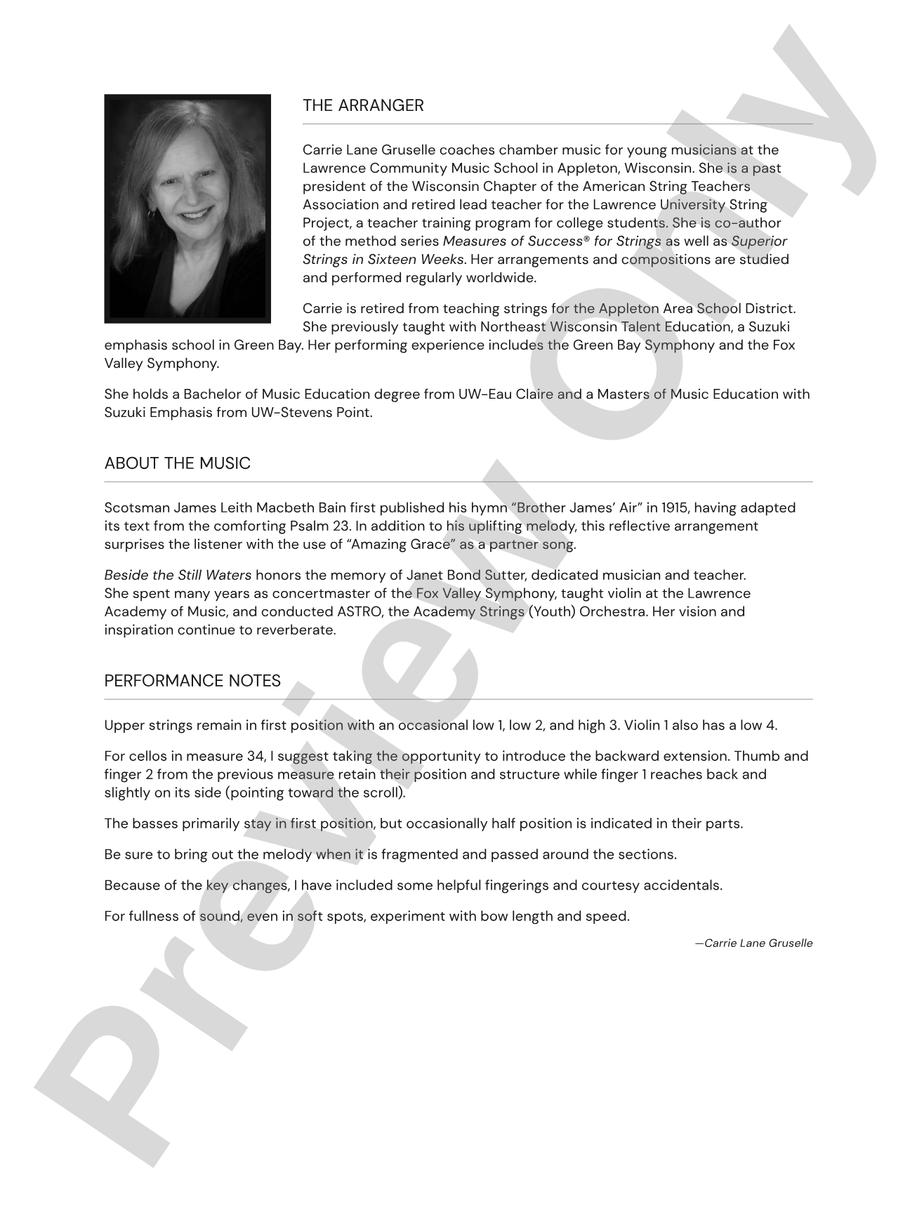 Beside the Still Waters: String Orchestra Conductor Score & Parts