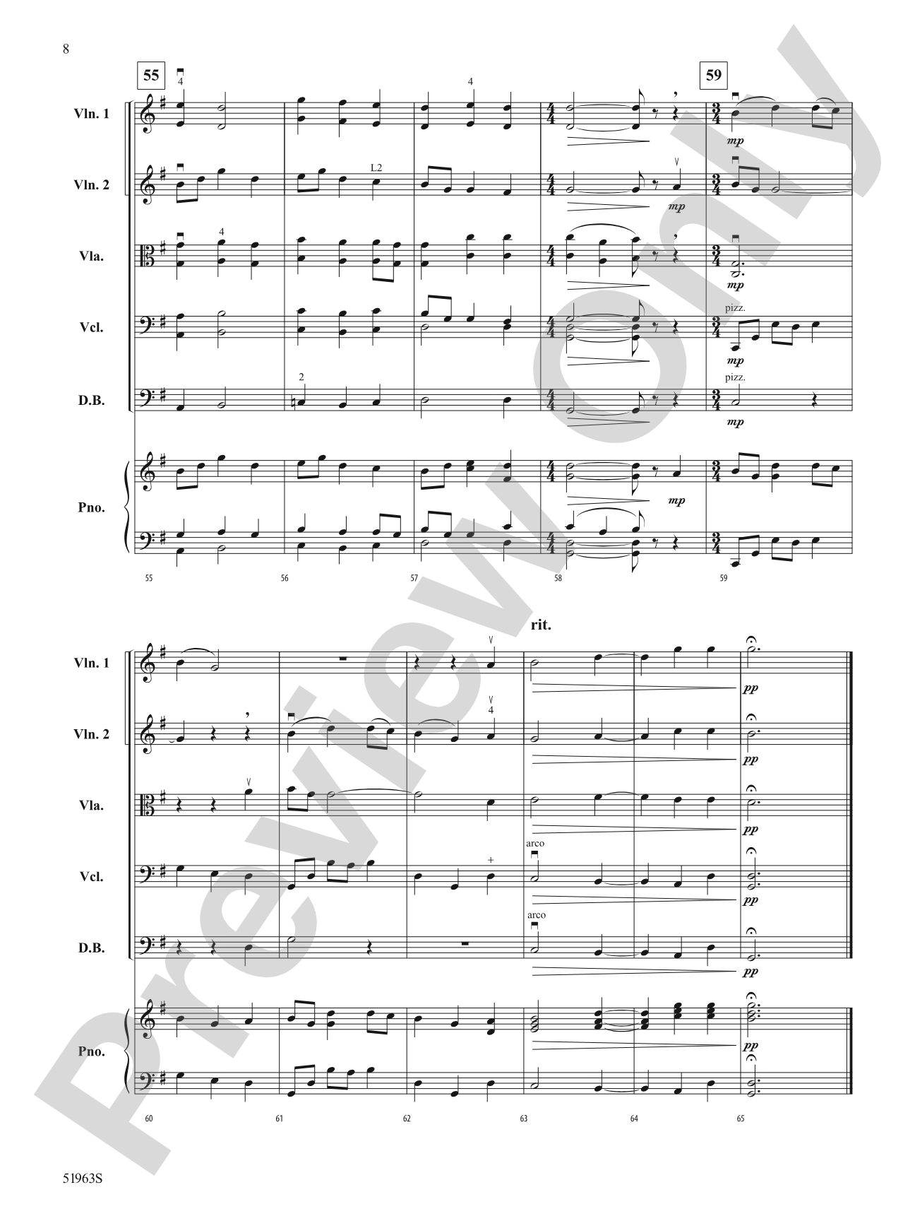 Beside the Still Waters: String Orchestra Conductor Score & Parts