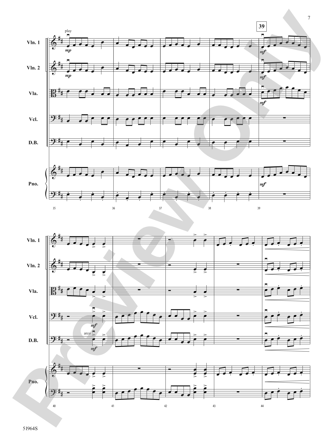 Pine Mountain: String Orchestra Conductor Score & Parts
