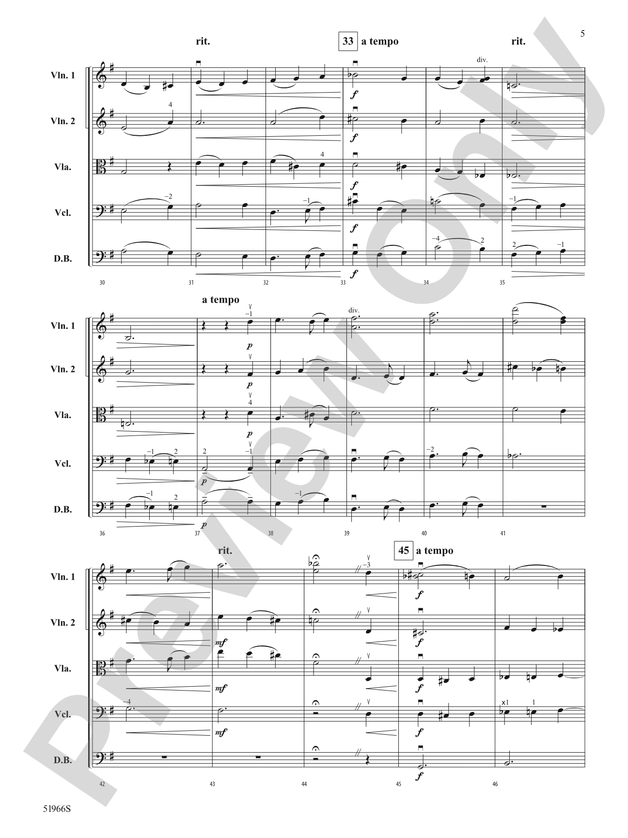 Adagio Cantabile: String Orchestra Conductor Score & Parts