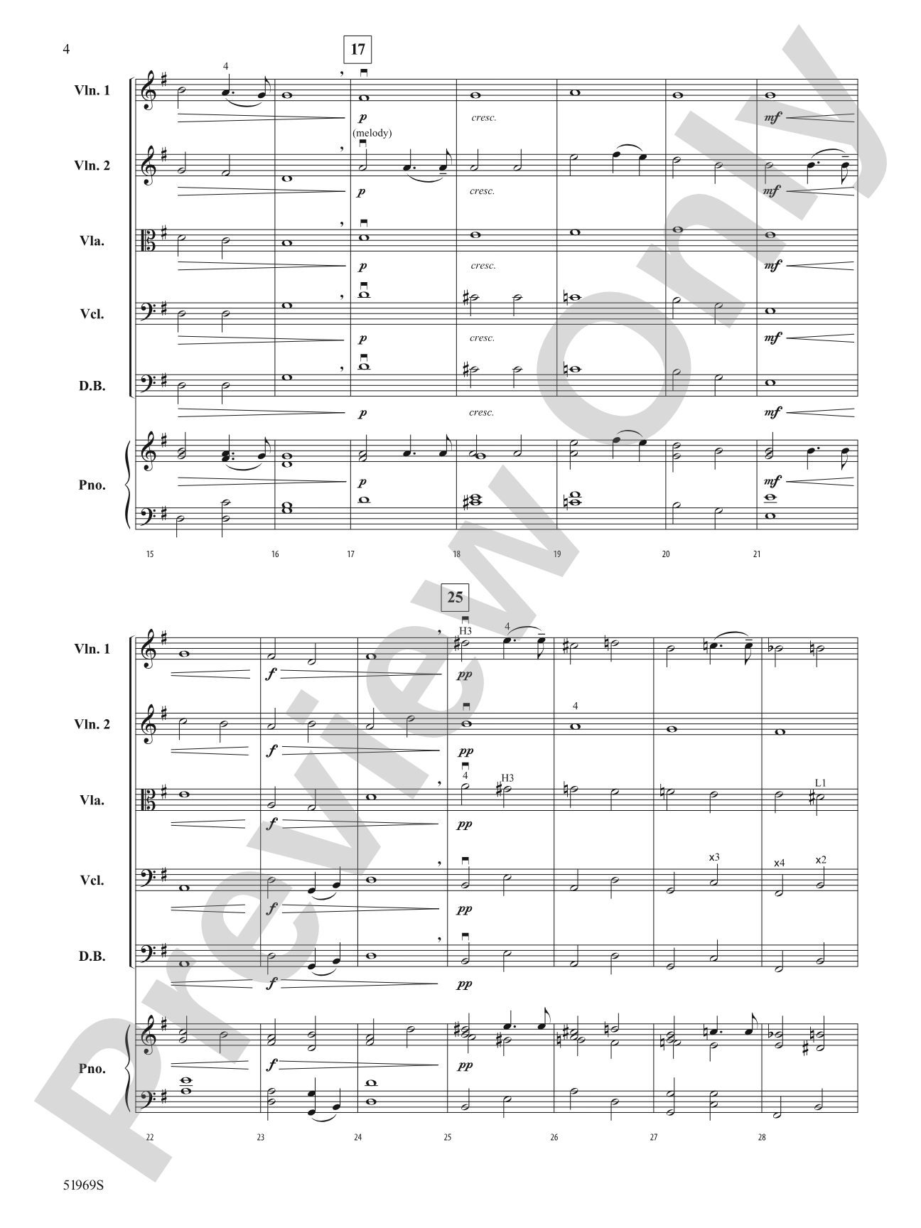 Élévation: String Orchestra Conductor Score & Parts