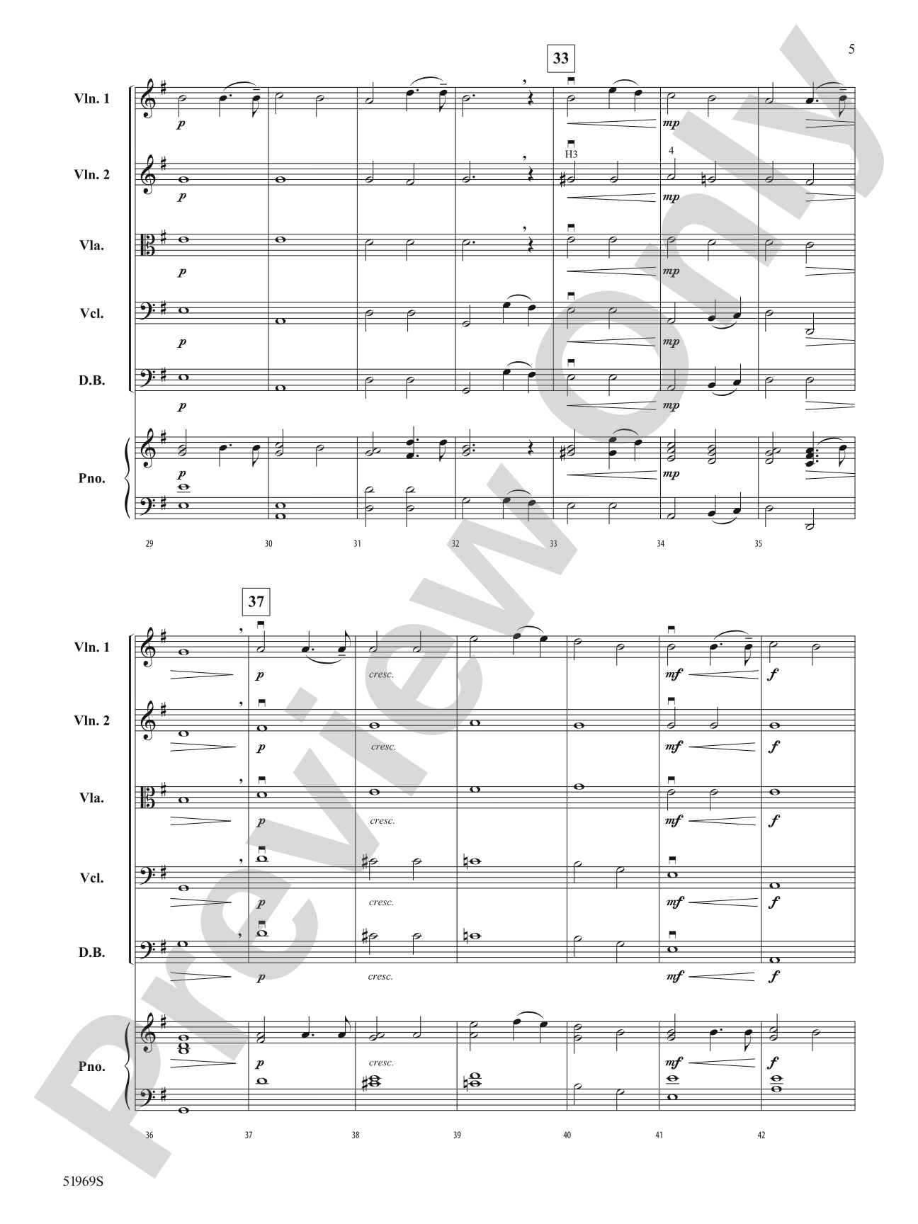 Élévation: String Orchestra Conductor Score & Parts