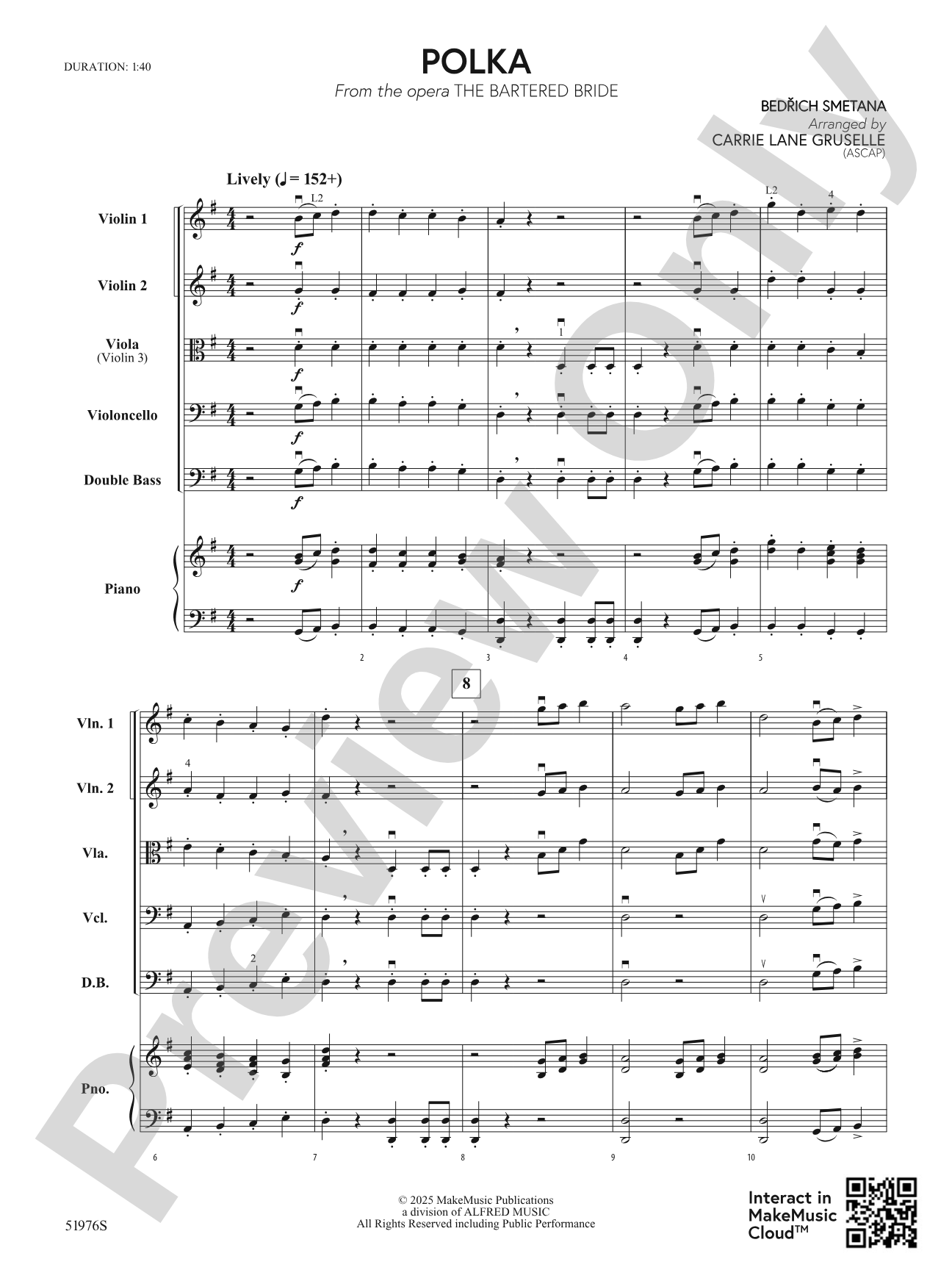 Polka: String Orchestra Conductor Score & Parts
