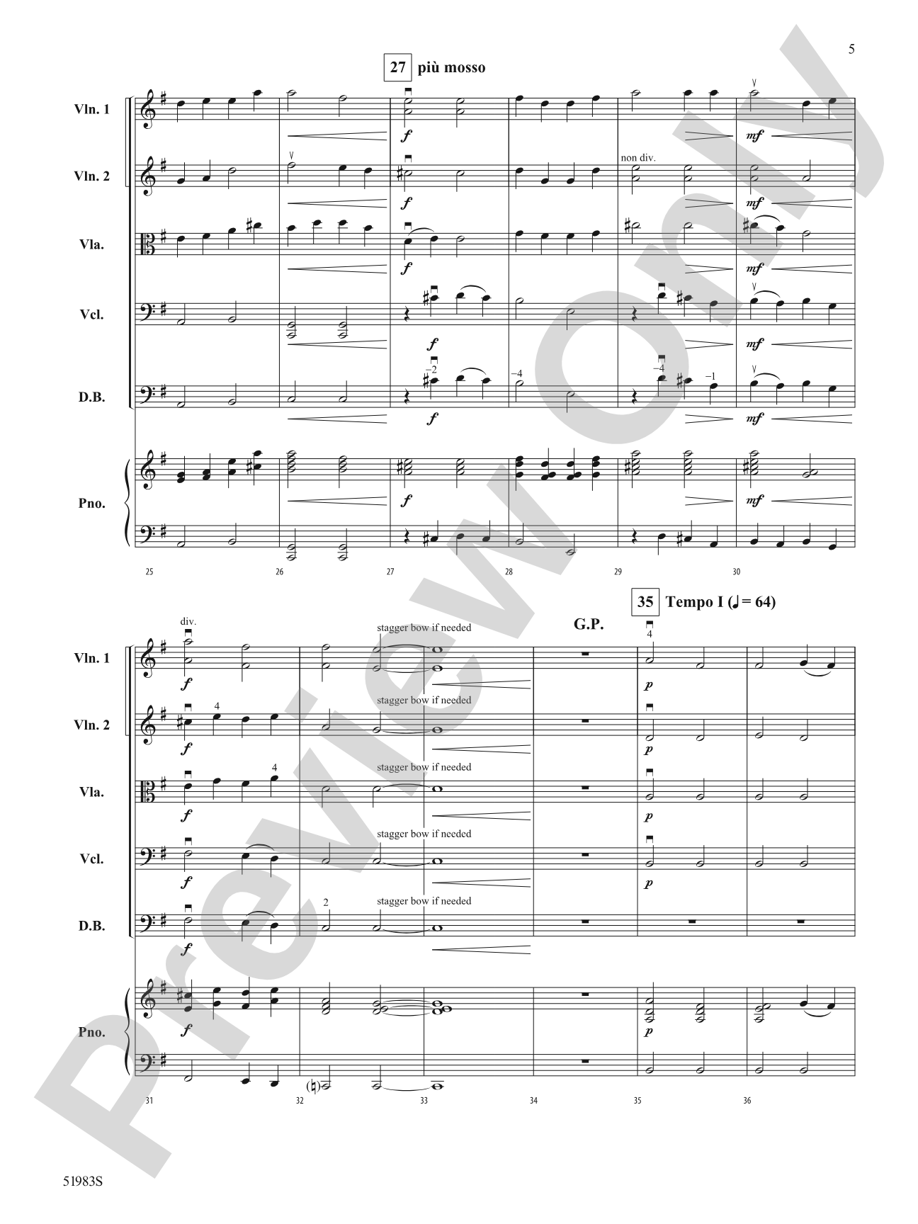 Sunset Suspended: String Orchestra Conductor Score & Parts