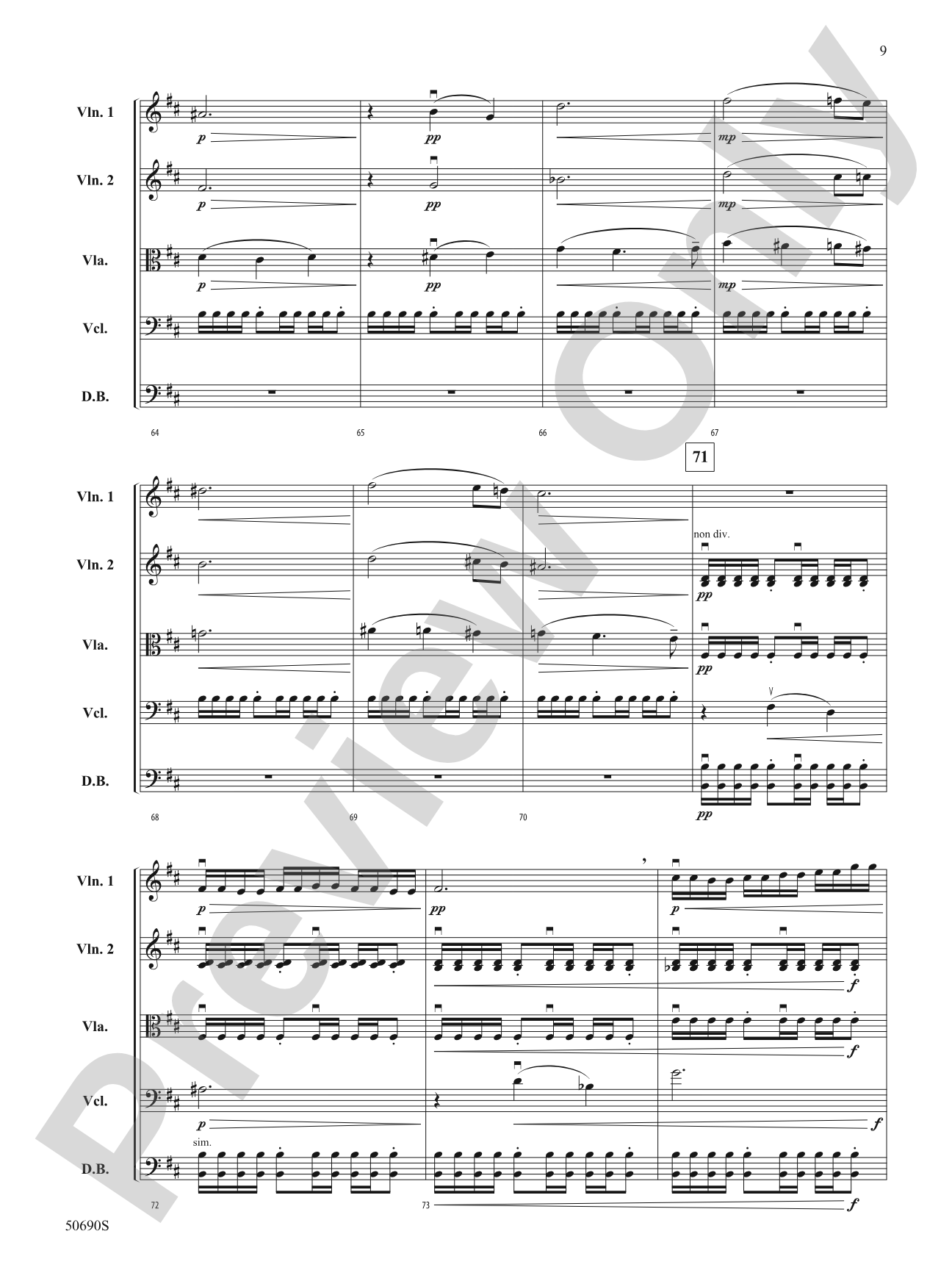 Moonlight Flight: String Orchestra Conductor Score & Parts