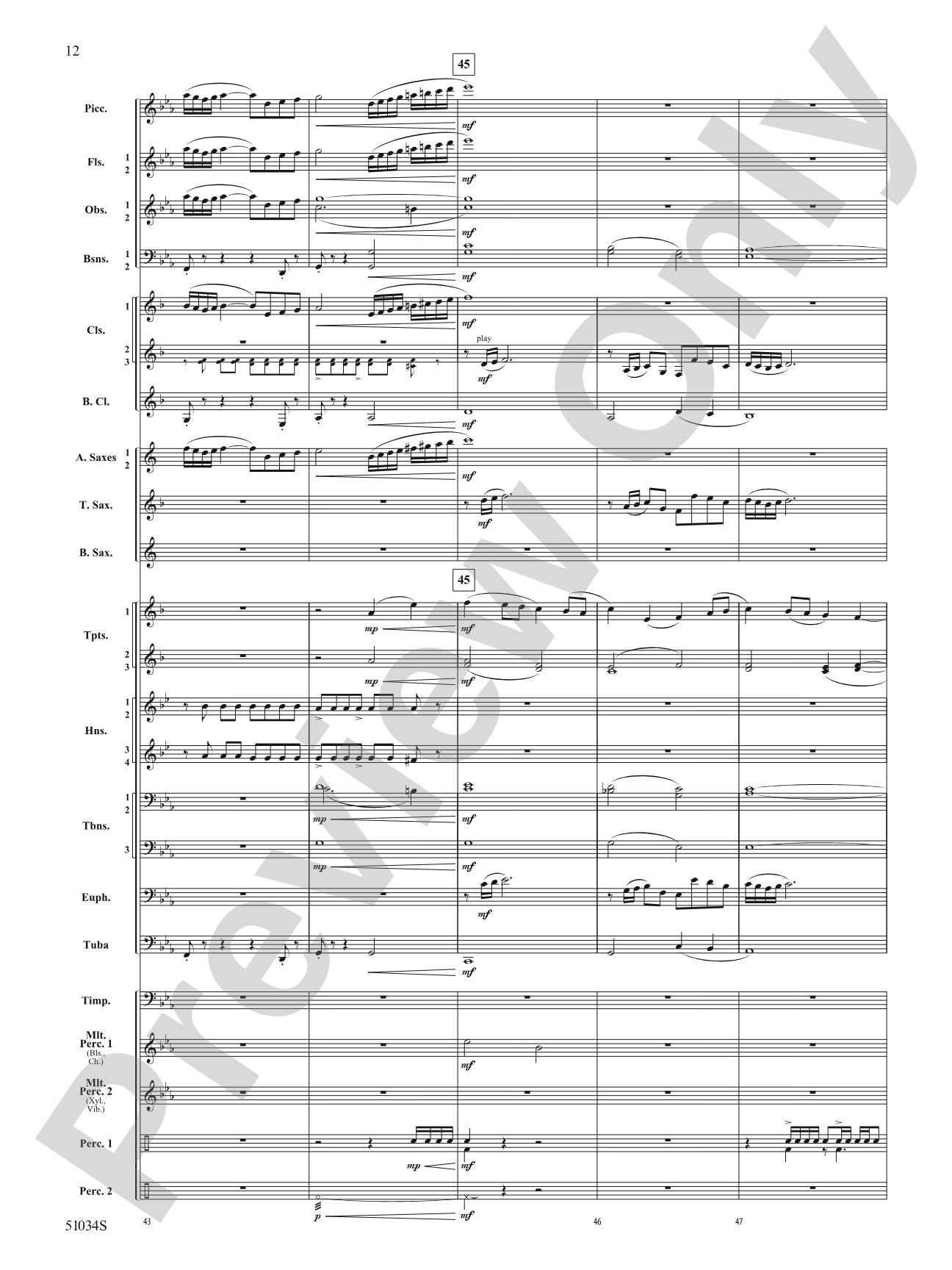 Woodlands Overture: Score