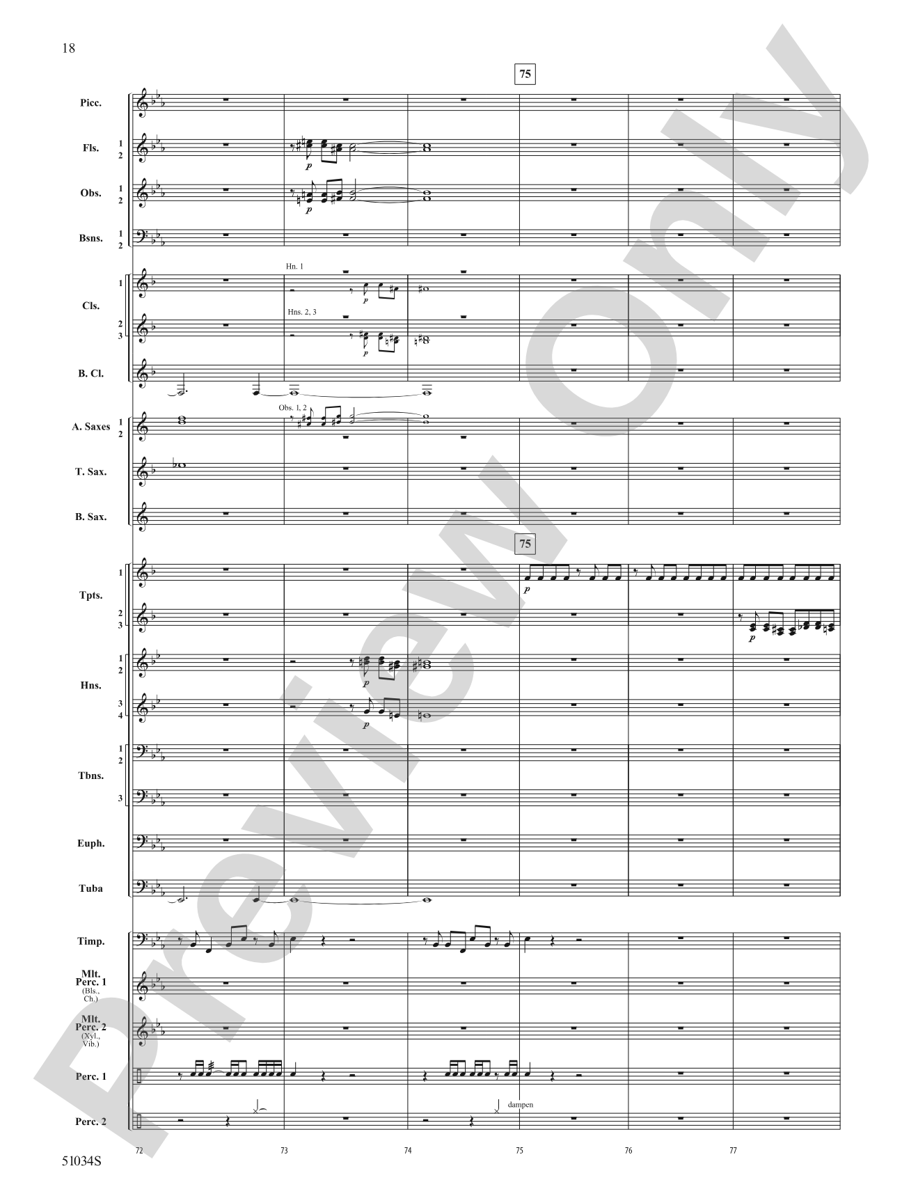 Woodlands Overture: Score