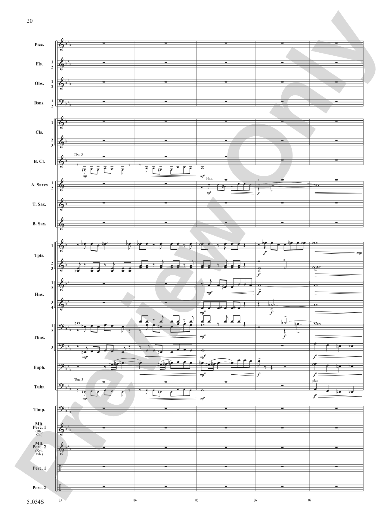 Woodlands Overture: Score