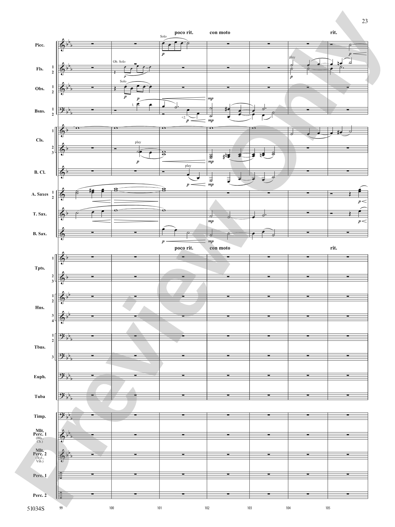 Woodlands Overture: Score