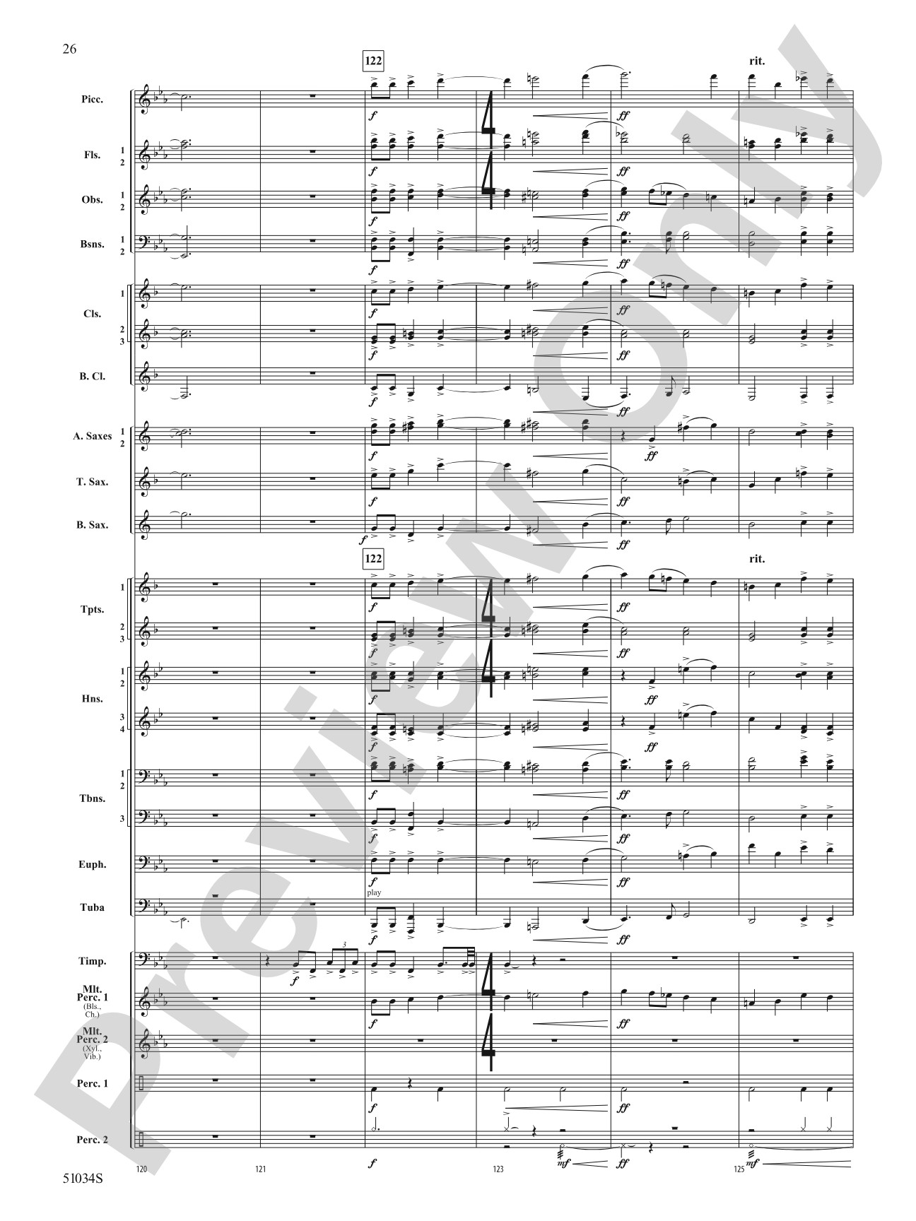 Woodlands Overture: Score