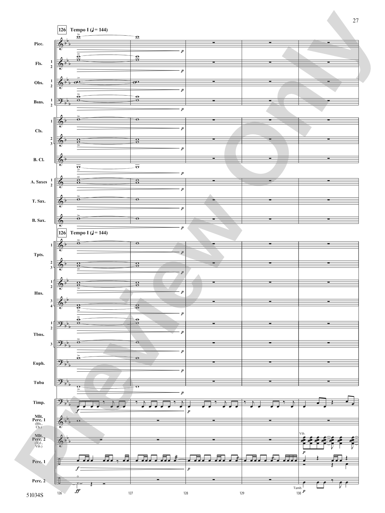 Woodlands Overture: Score
