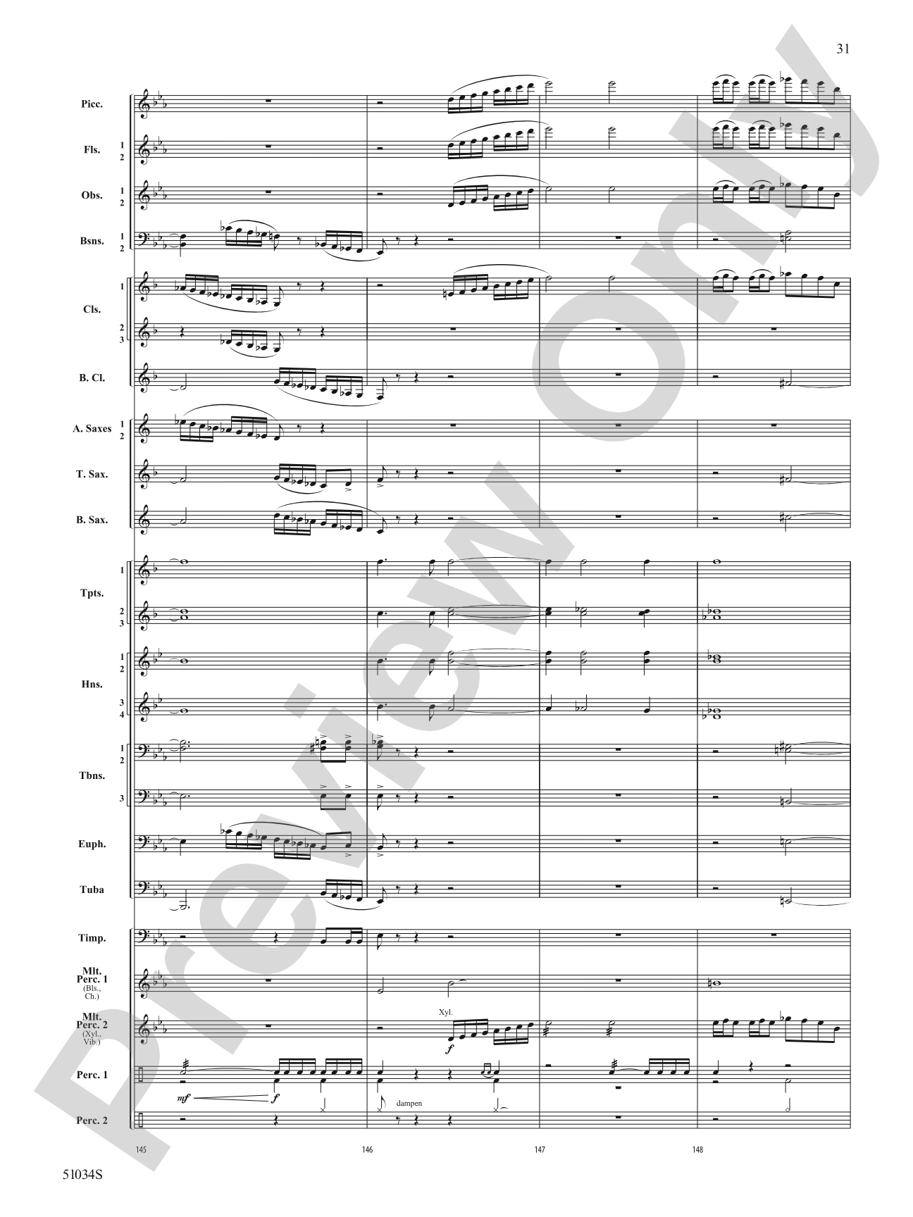 Woodlands Overture: Score
