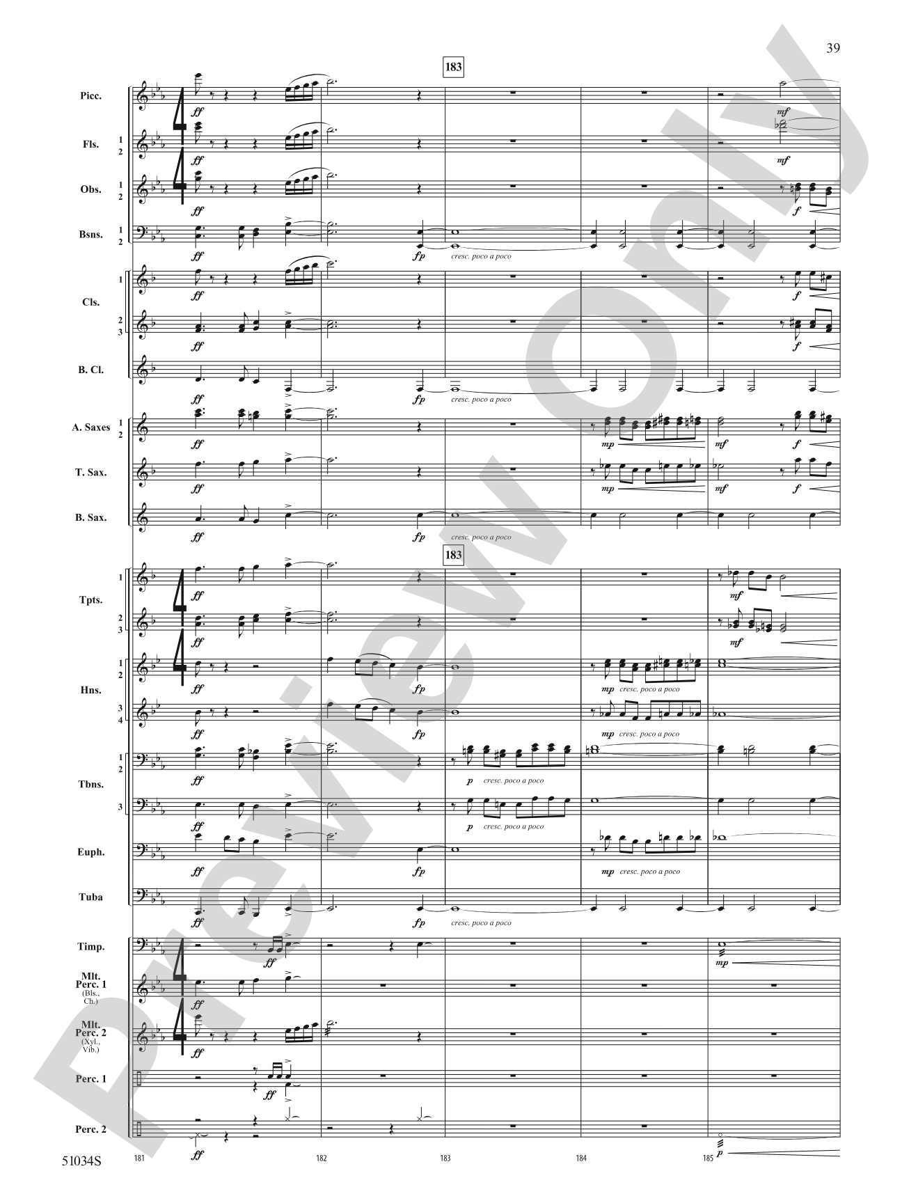 Woodlands Overture: Score