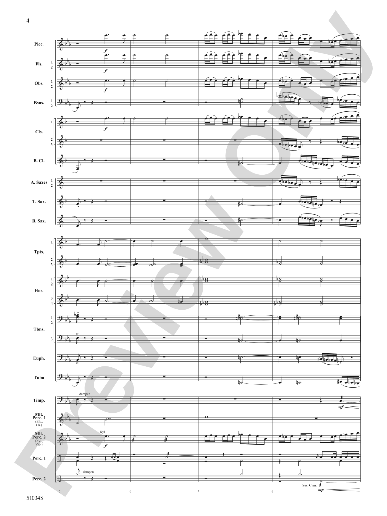 Woodlands Overture: Score