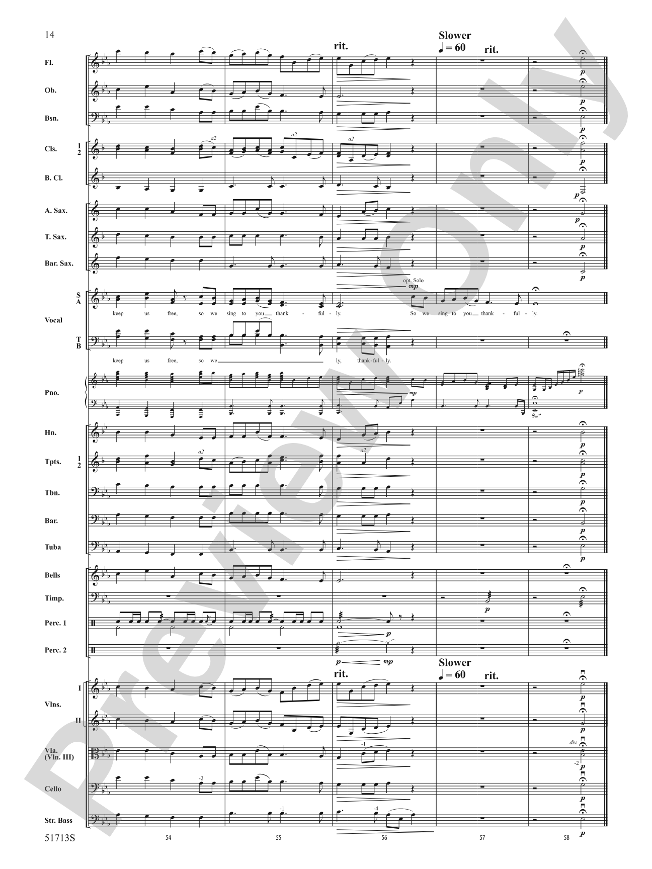 Thankfully: Full Orchestra Conductor Score & Parts
