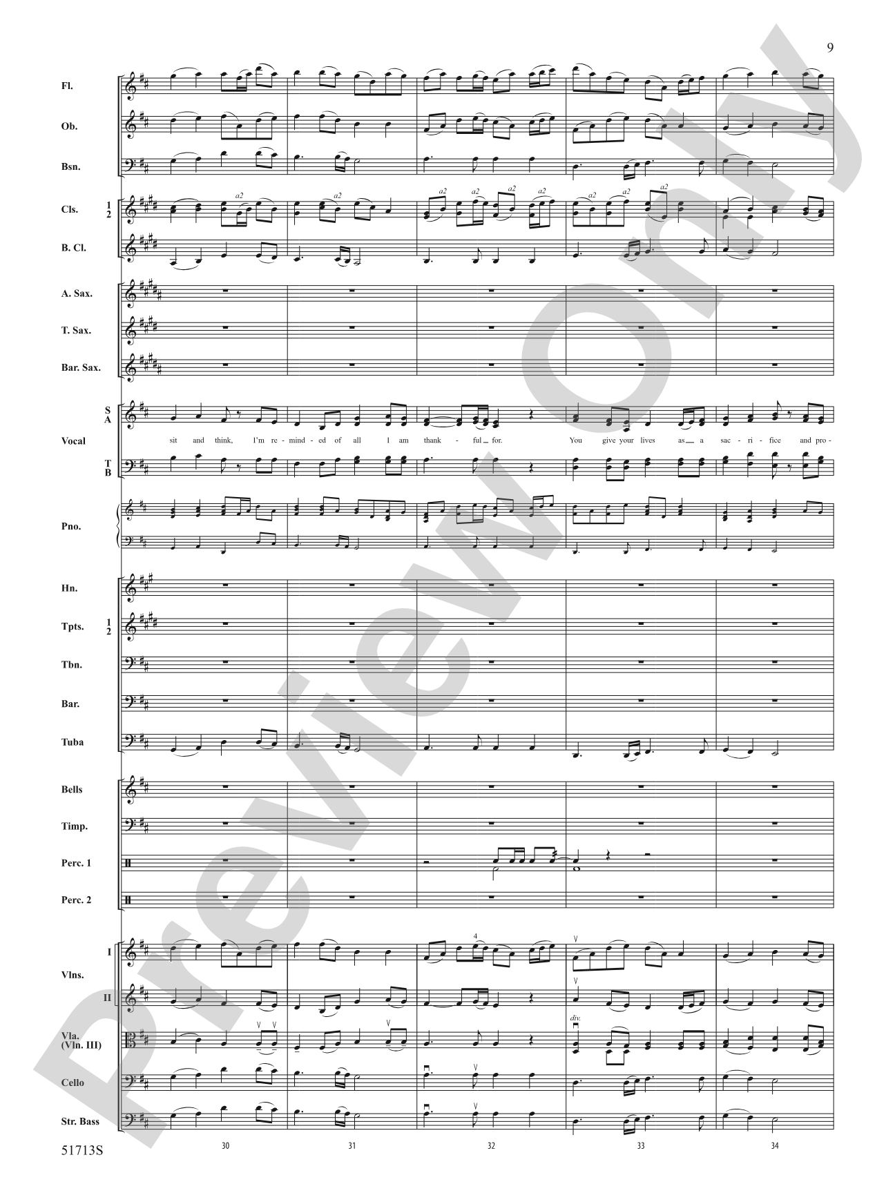 Thankfully: Full Orchestra Conductor Score & Parts