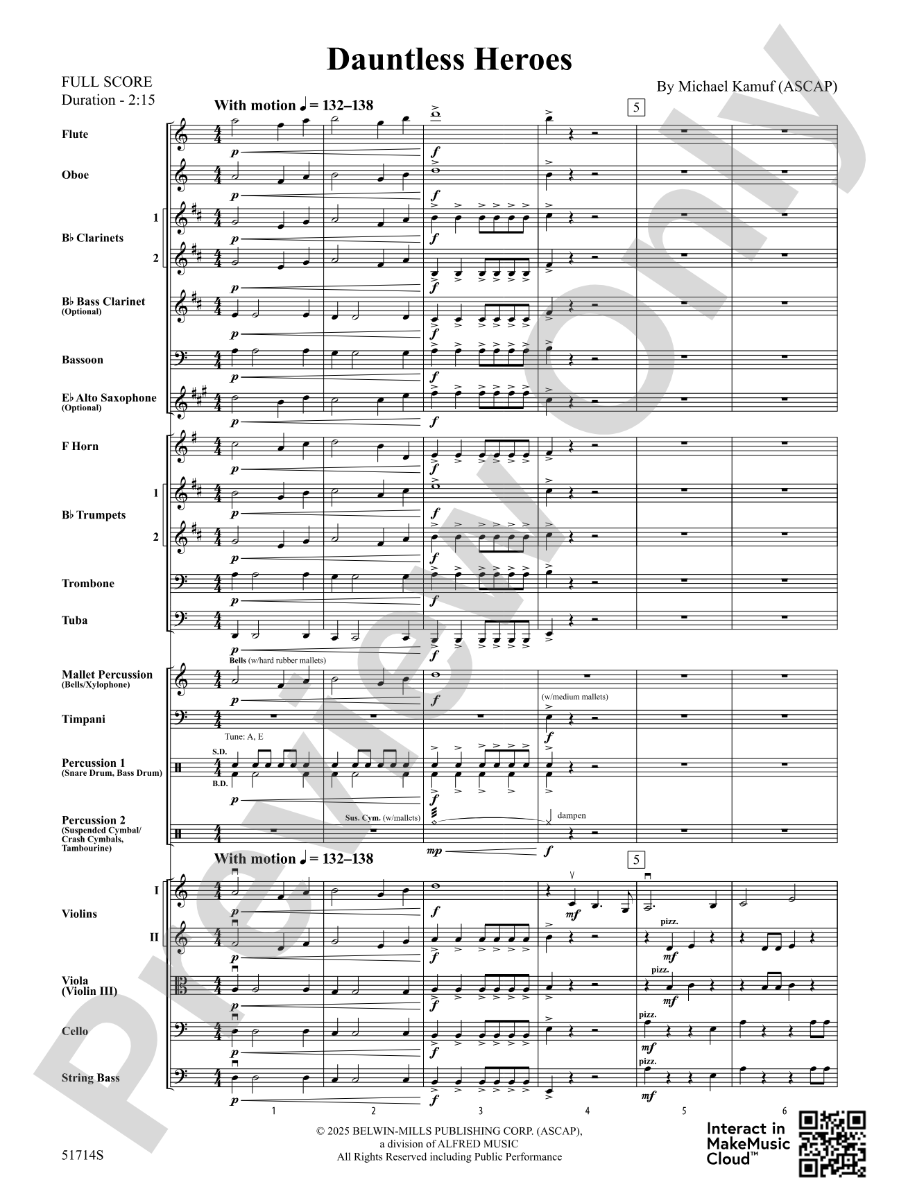 Dauntless Heroes: Full Orchestra Conductor Score & Parts