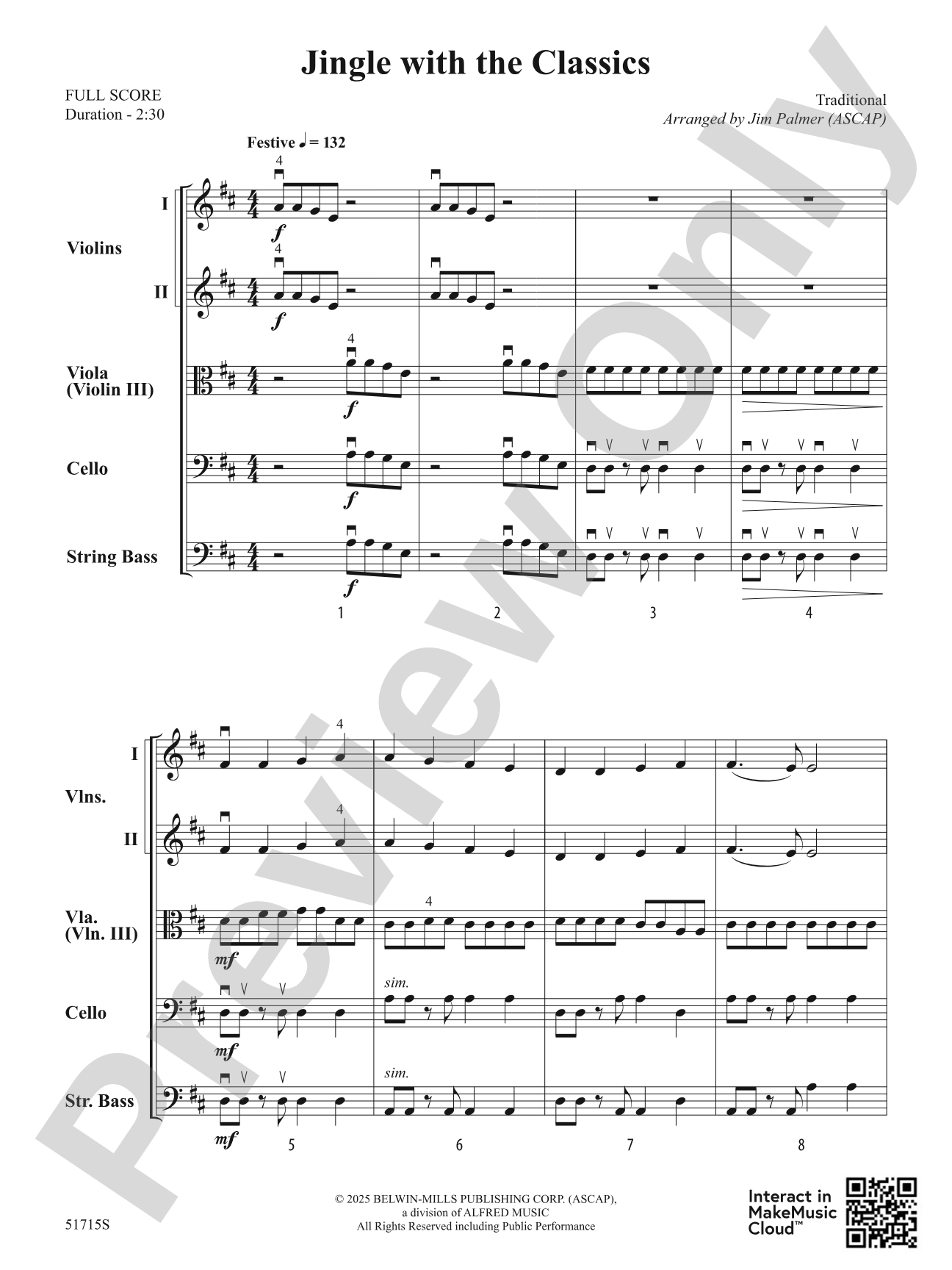 Jingle with the Classics: String Orchestra Conductor Score & Parts
