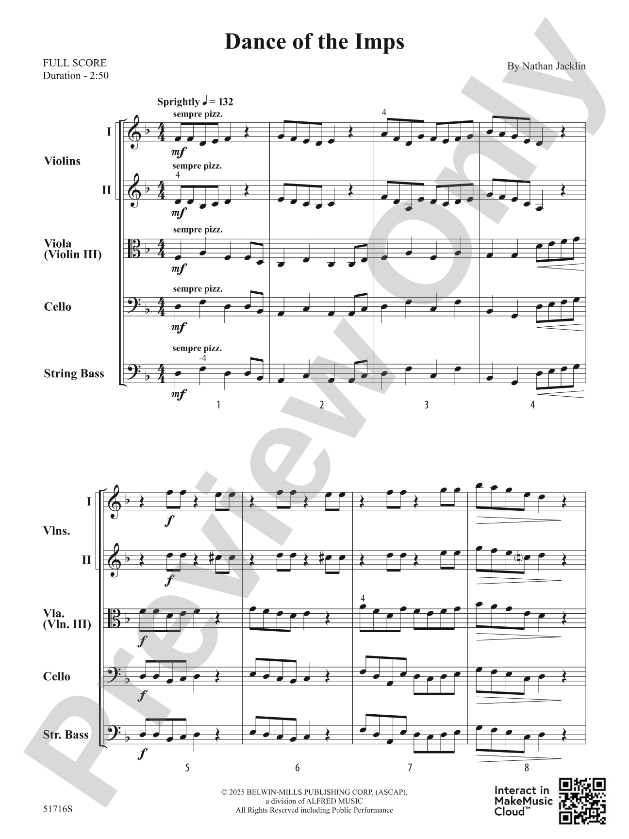 Dance of the Imps: String Orchestra Conductor Score & Parts