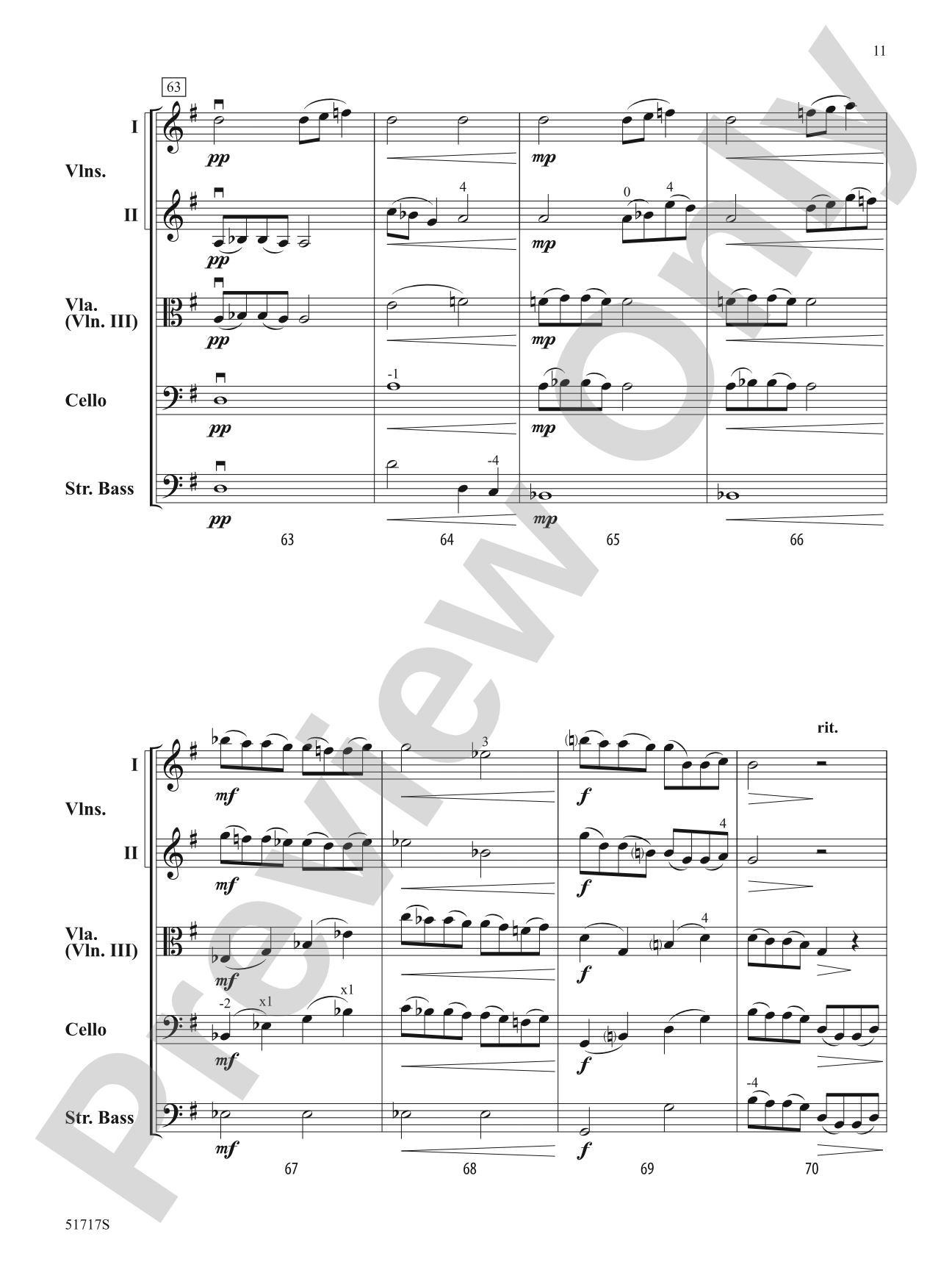 Mysterious Forces: String Orchestra Conductor Score & Parts