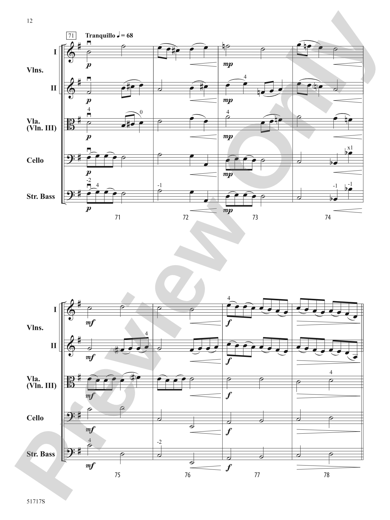 Mysterious Forces: String Orchestra Conductor Score & Parts
