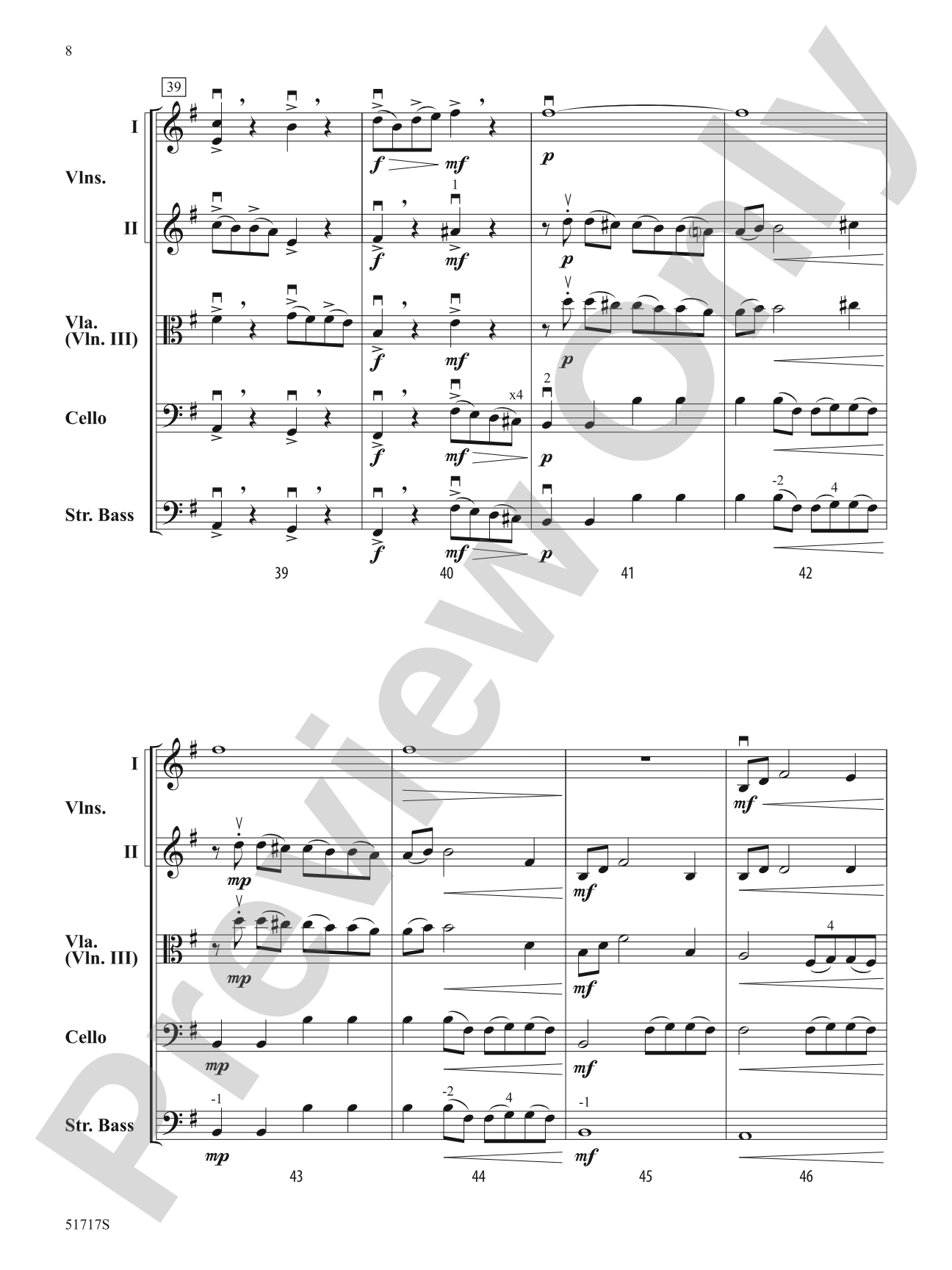 Mysterious Forces: String Orchestra Conductor Score & Parts