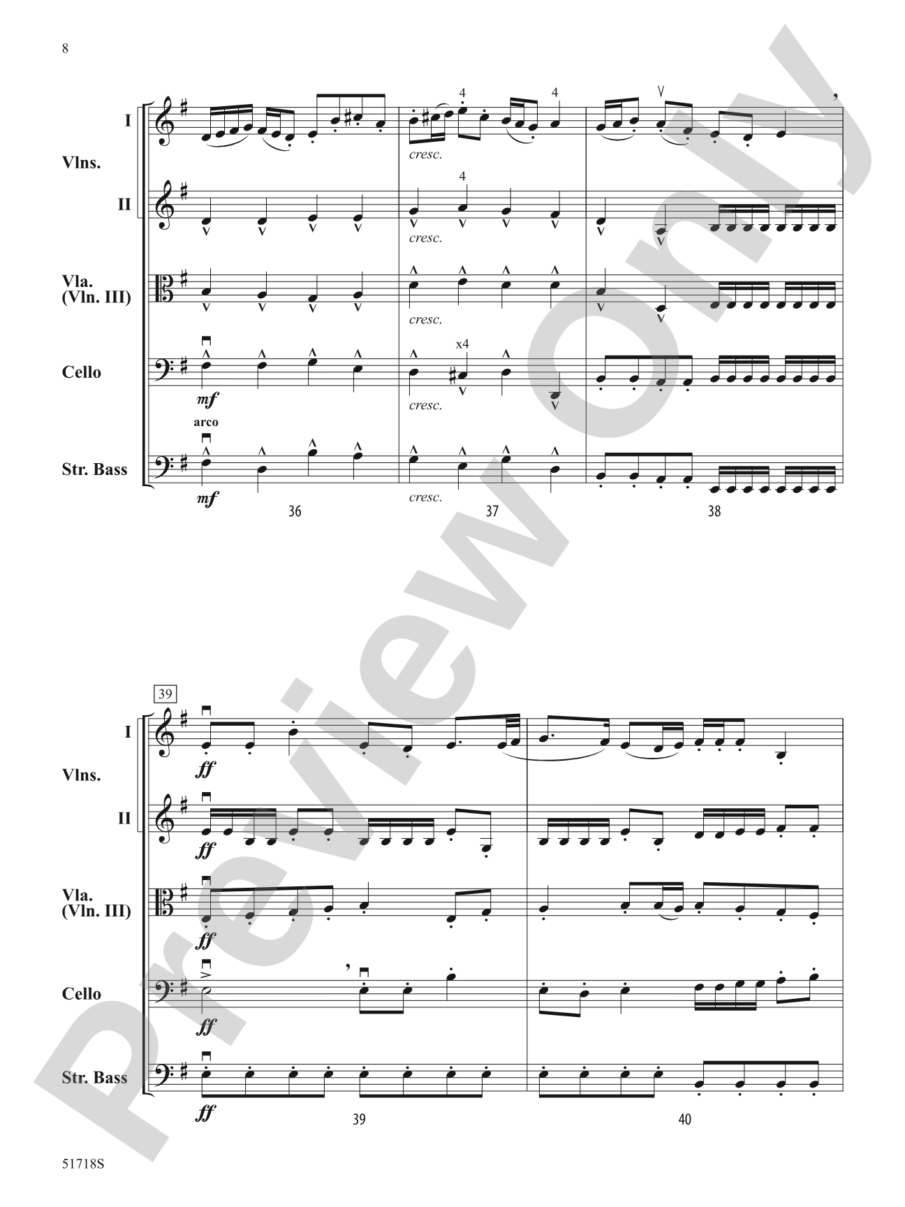 The Marauder's Tale: String Orchestra Conductor Score & Parts