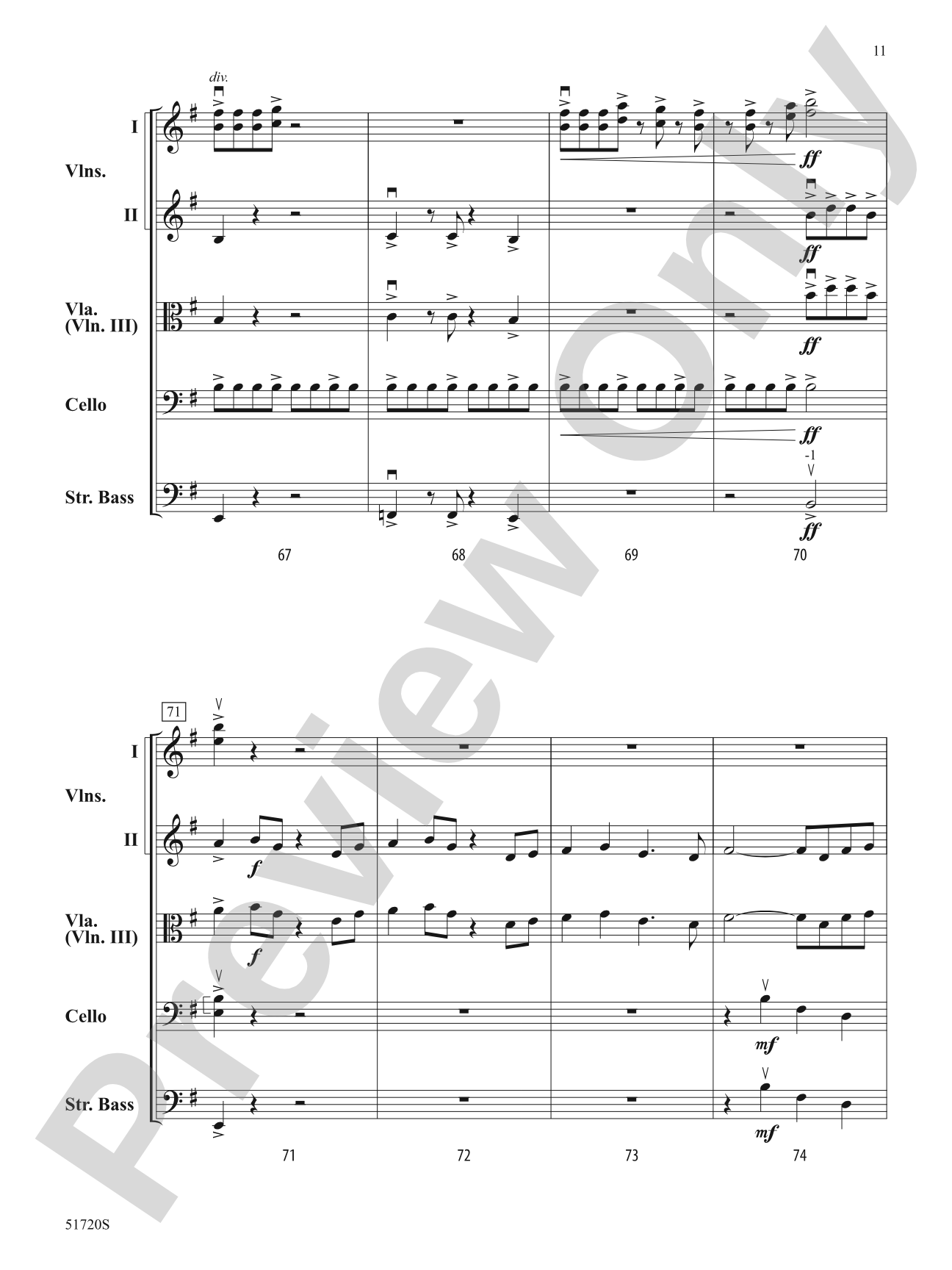 Parable: String Orchestra Conductor Score & Parts
