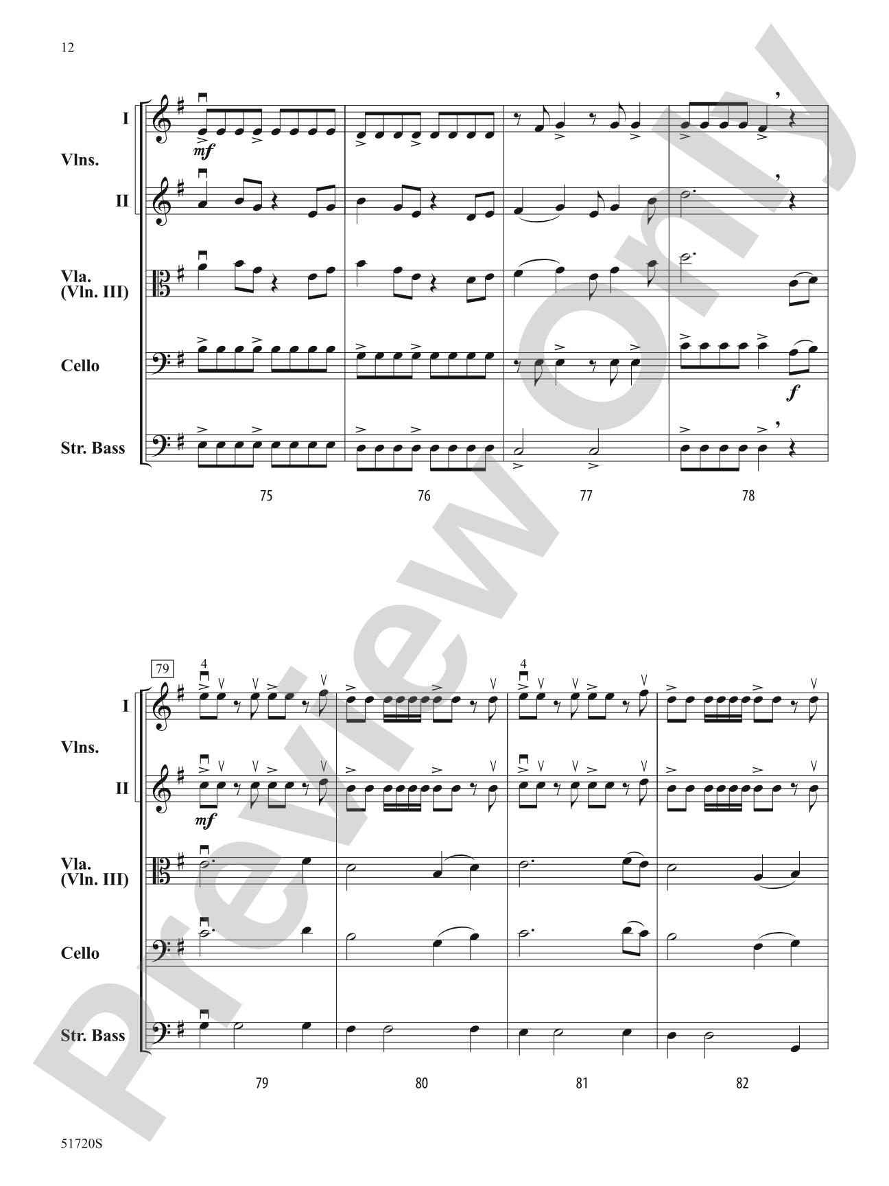 Parable: String Orchestra Conductor Score & Parts