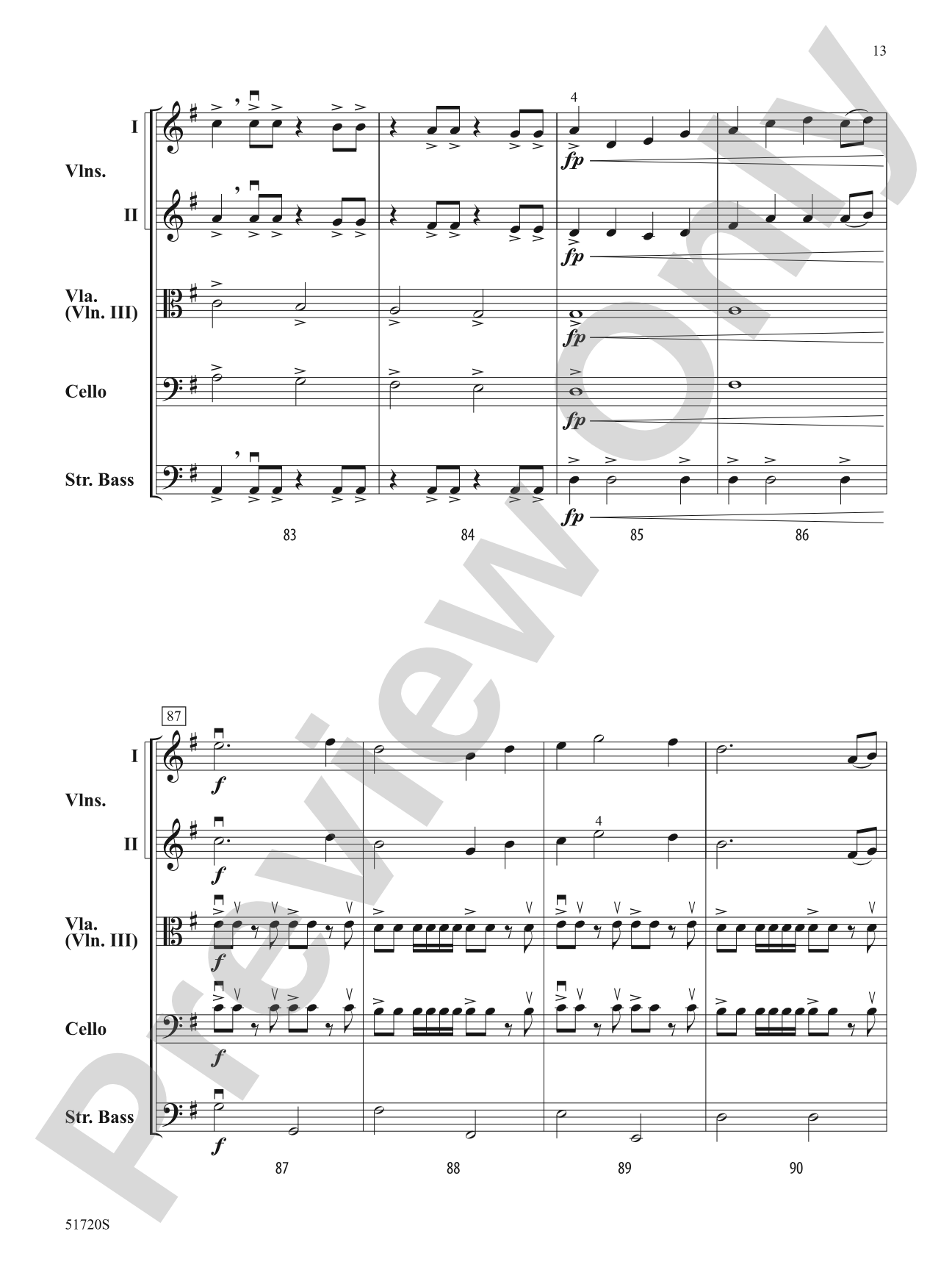 Parable: String Orchestra Conductor Score & Parts