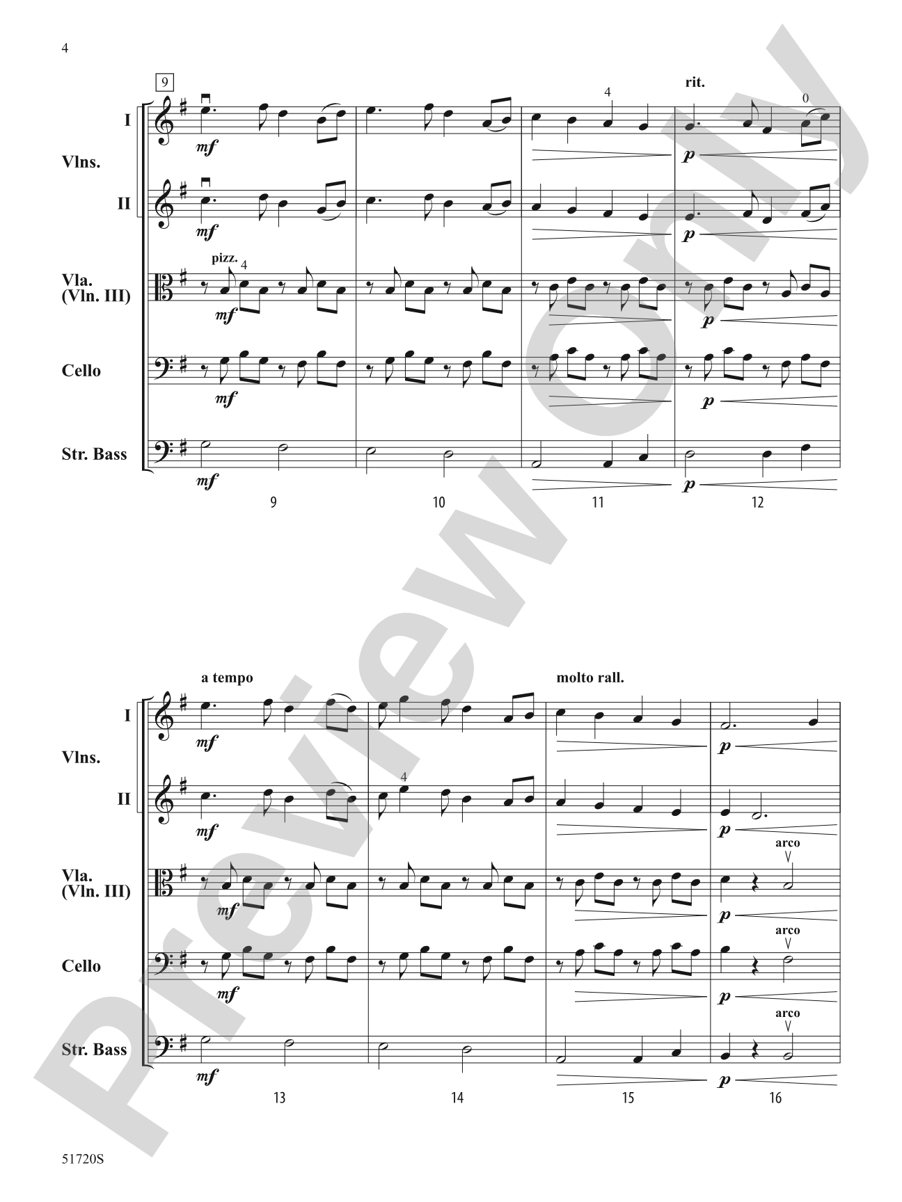 Parable: String Orchestra Conductor Score & Parts