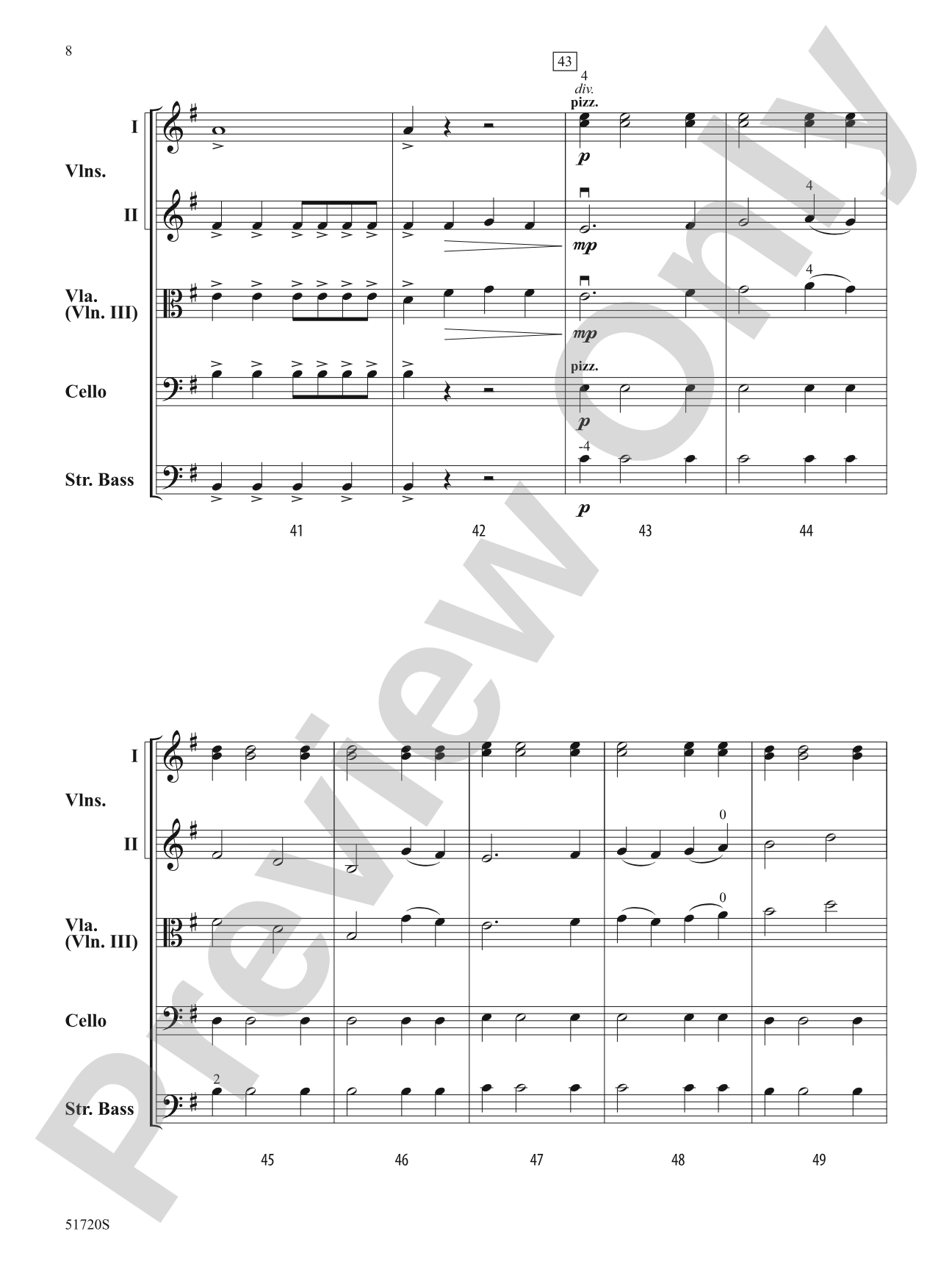 Parable: String Orchestra Conductor Score & Parts