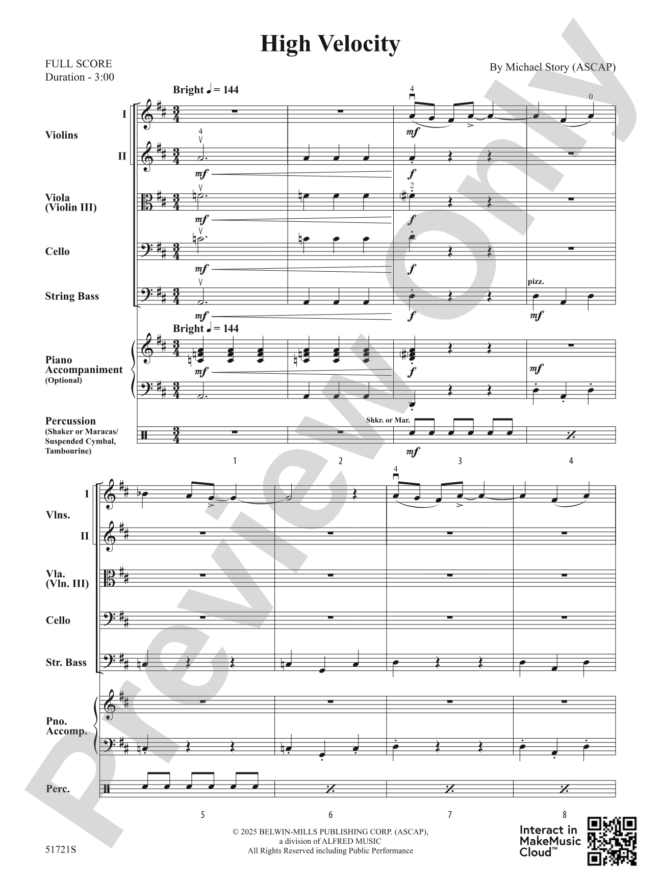 High Velocity: Flexible String Ensemble Score & Parts