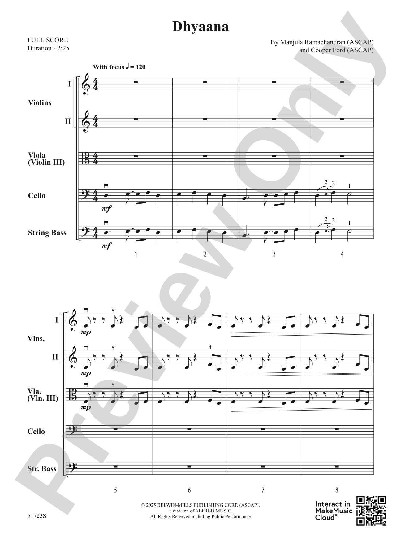 Dhyaana: String Orchestra Conductor Score & Parts